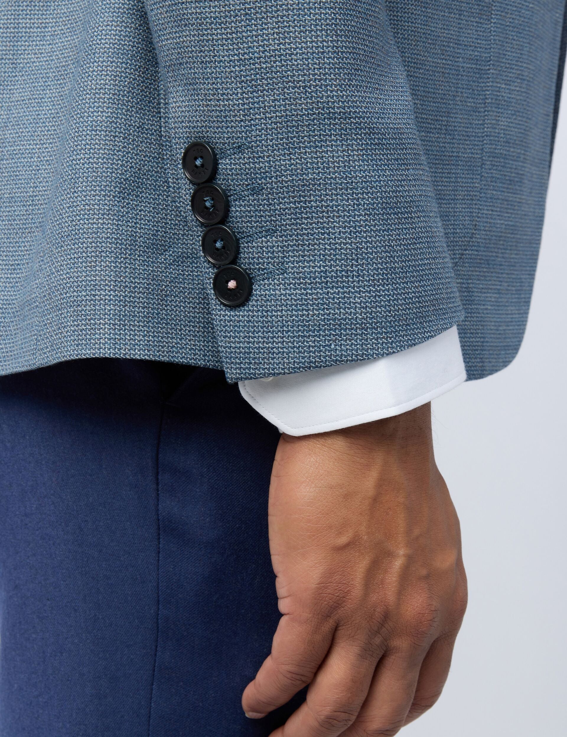 Ted Baker Prynnej Slim Fit Hopsack Texture Wool Blazer