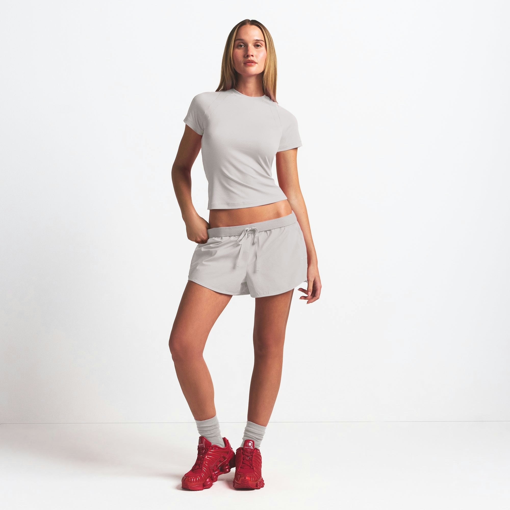 Skims Nikeskims Woven Nylon 2.5" Runner Short Stone