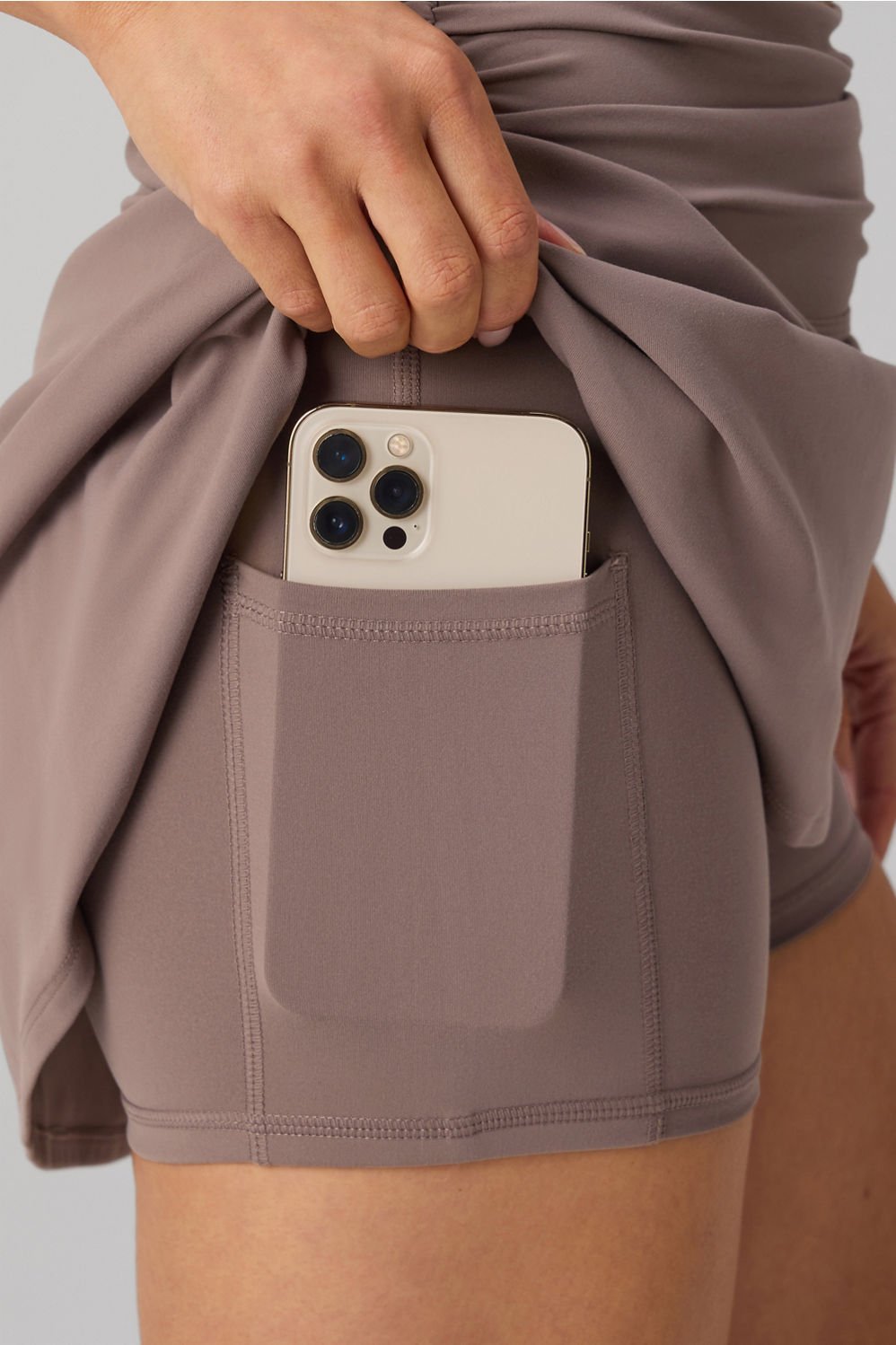 Fabletics Ruched Flounce Ultra Mini Skirt