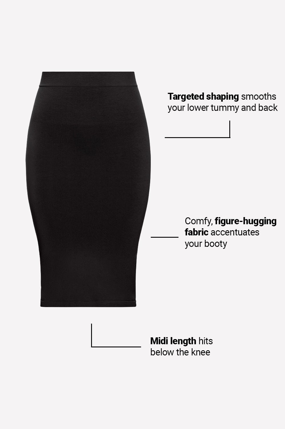Fabletics Smooth As Hell Shaping Midi Skirt