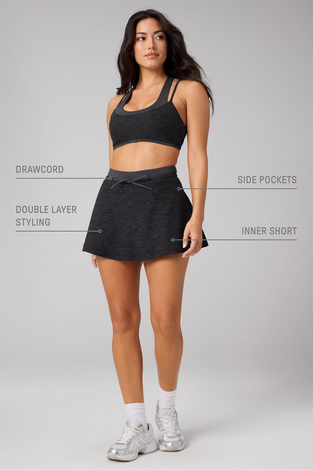 Fabletics HeatherFlex High-Waisted Mini Skirt