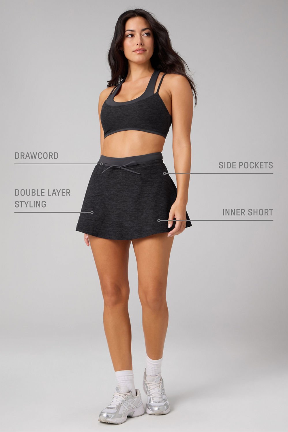 Fabletics HeatherFlex High-Waisted Mini Skirt