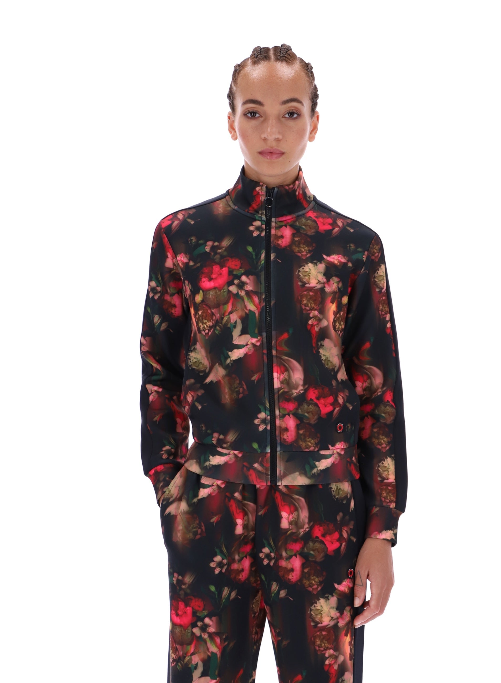 Ted Baker Sienna Floral Print Zipup Light Track Jacket Women's