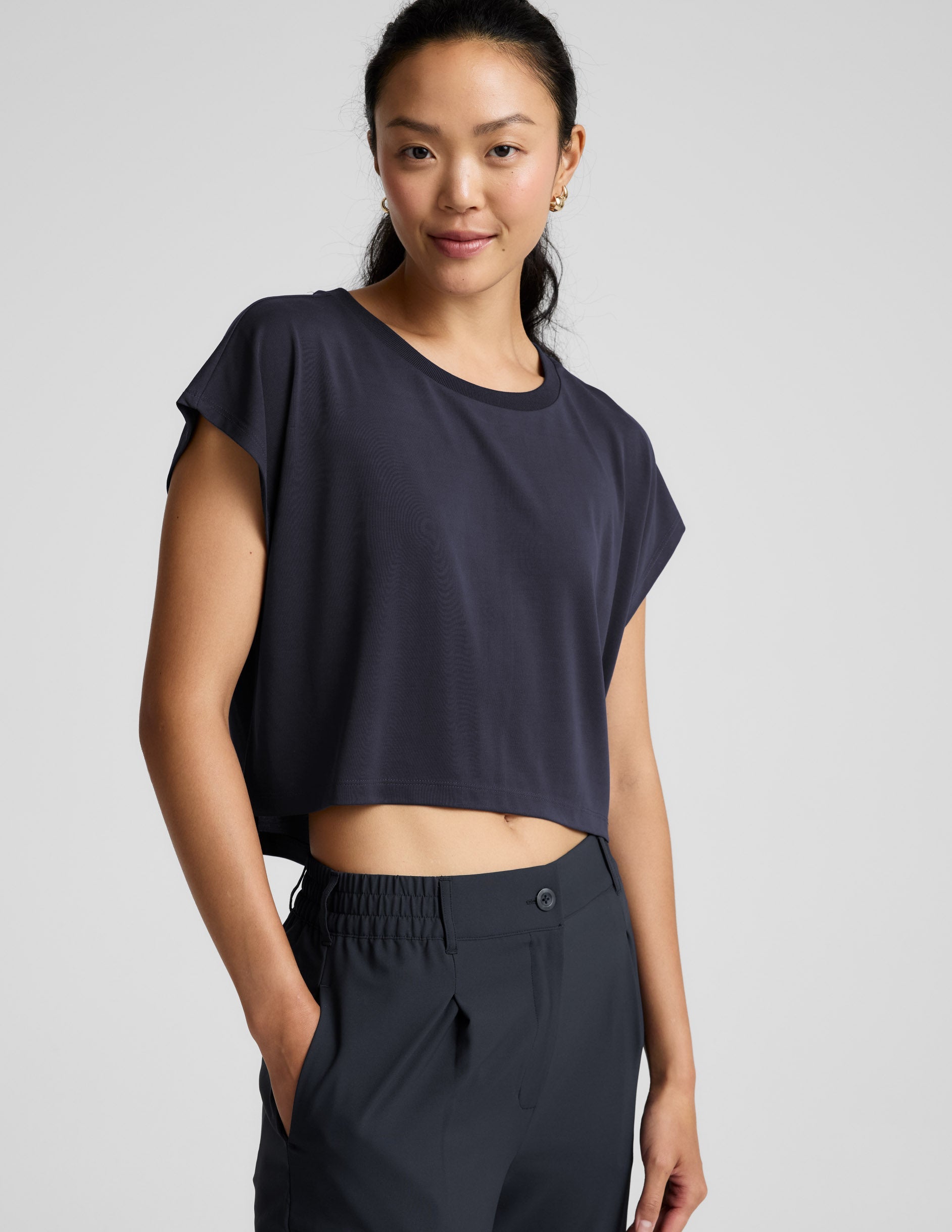 Beyond Yoga Studio Luxe Cropped Tee Women's