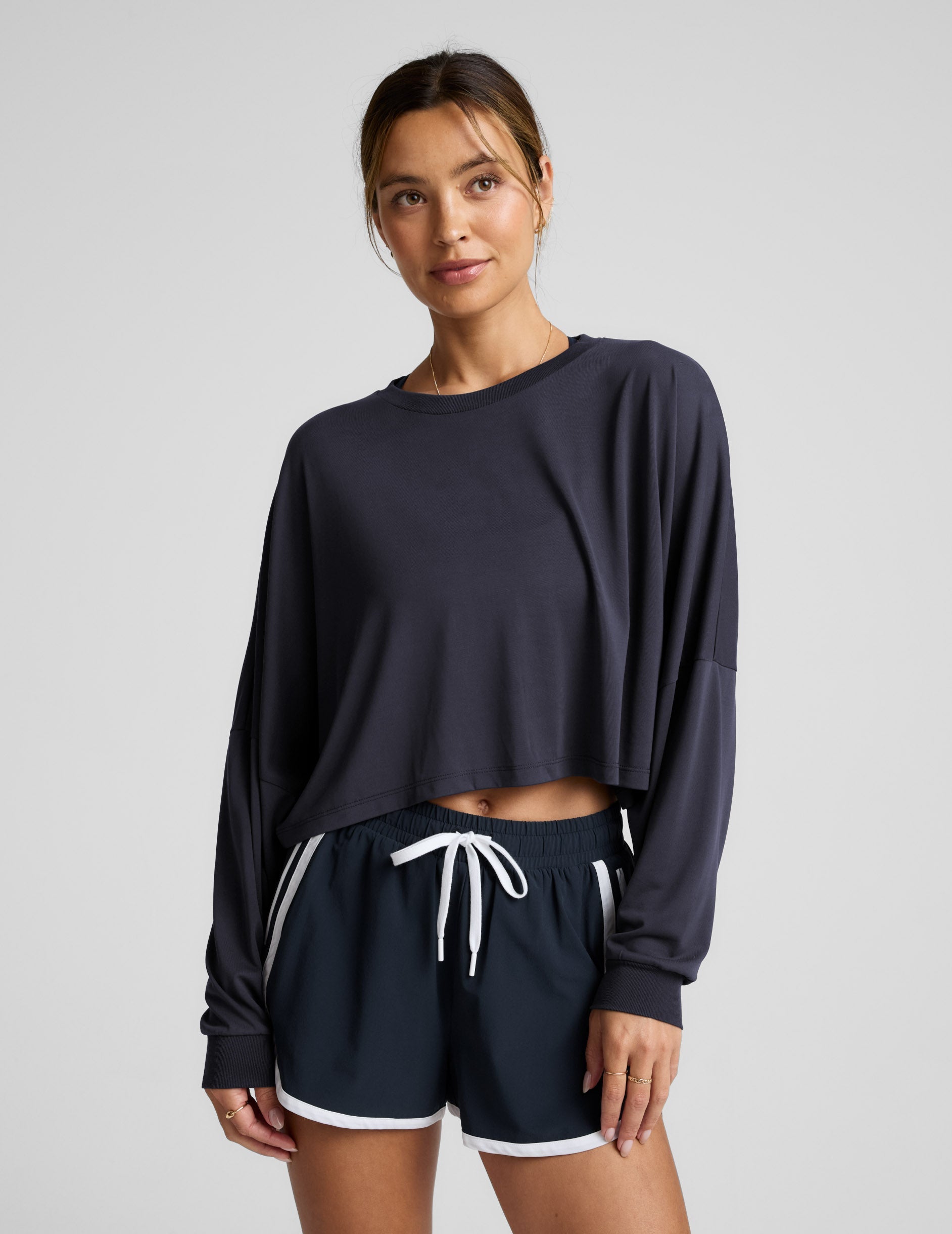 Beyond Yoga Studio Luxe Cropped Long Sleeve Tee Women's