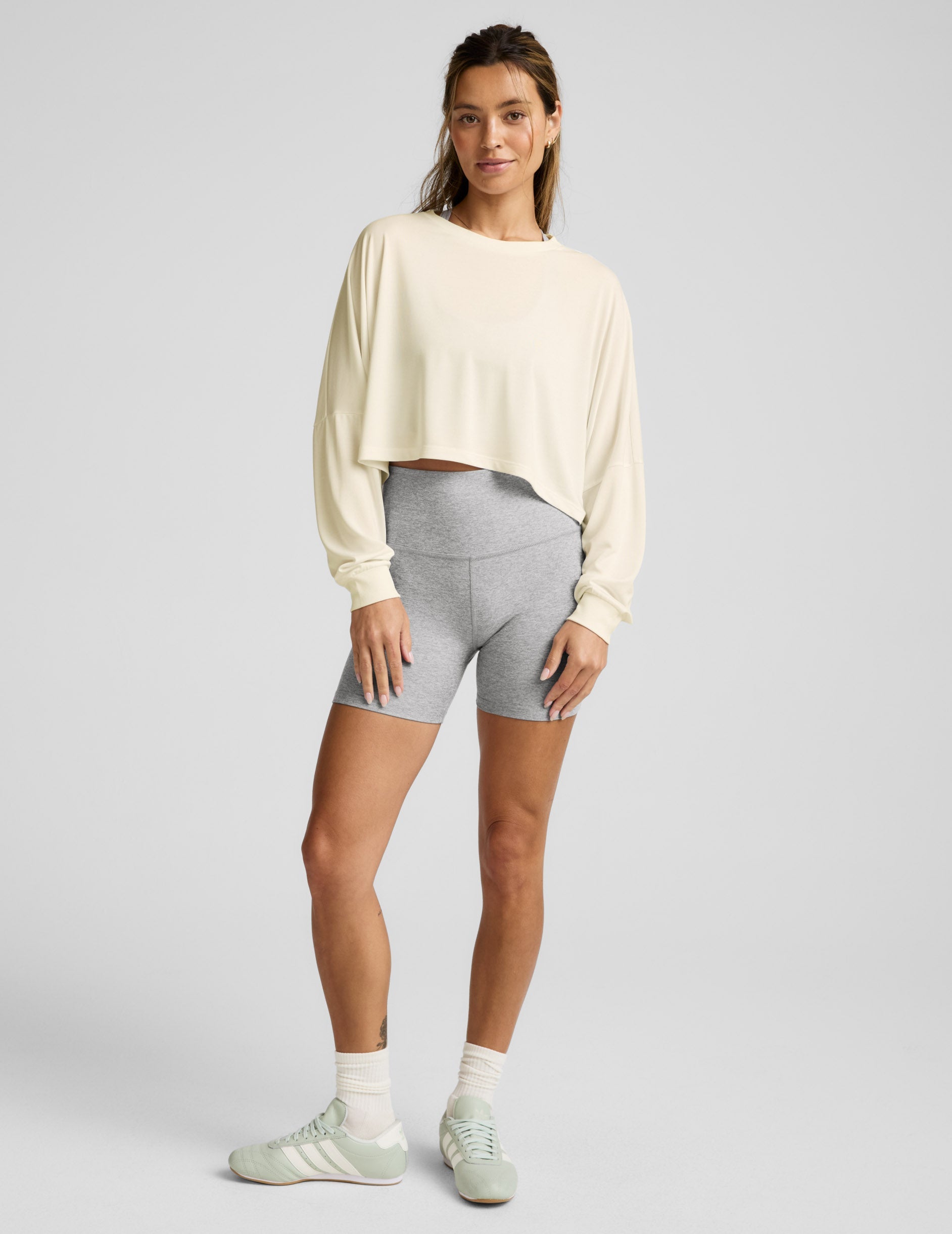 Beyond Yoga Studio Luxe Cropped Long Sleeve Tee Women's