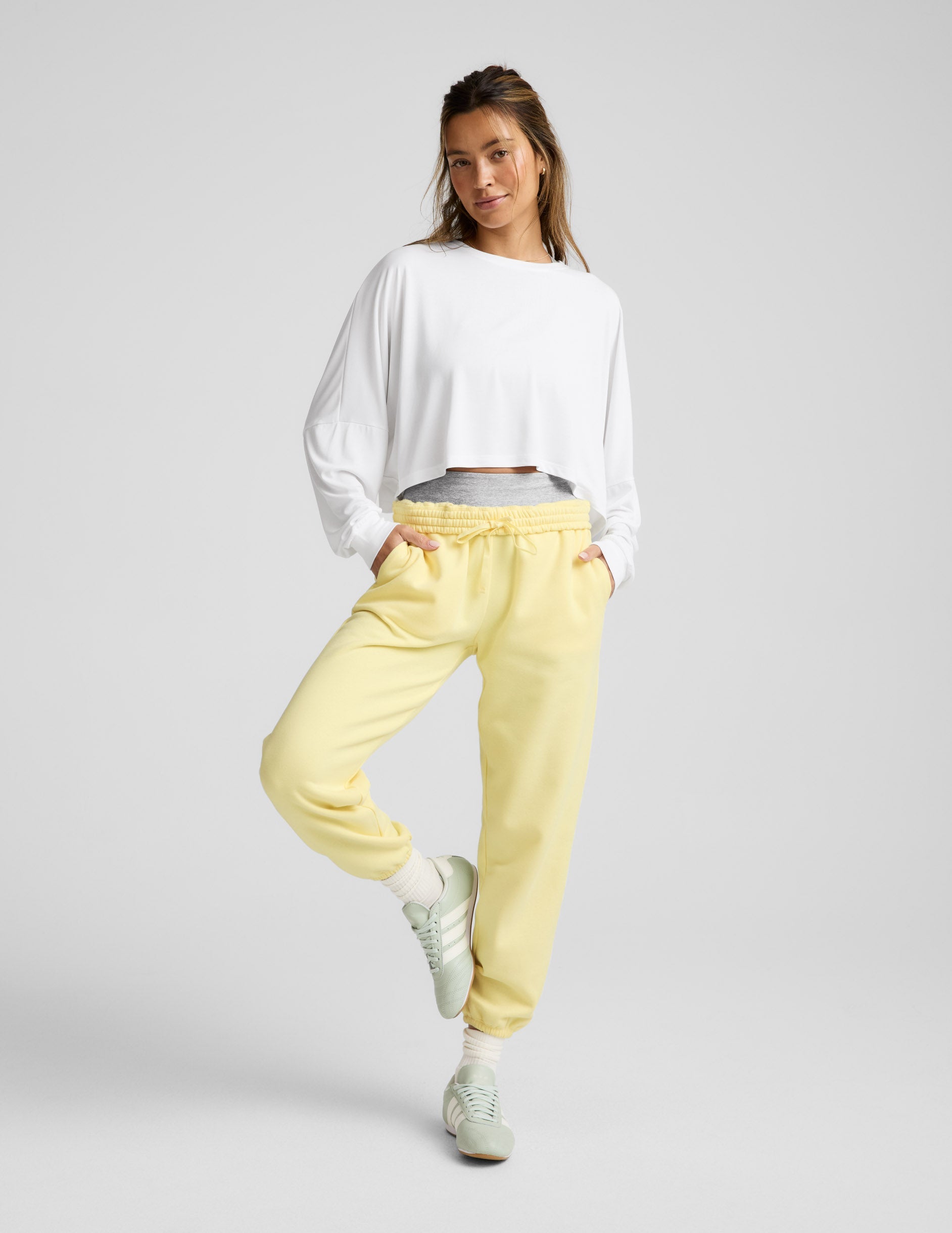 Beyond Yoga Studio Luxe Cropped Long Sleeve Tee Women's