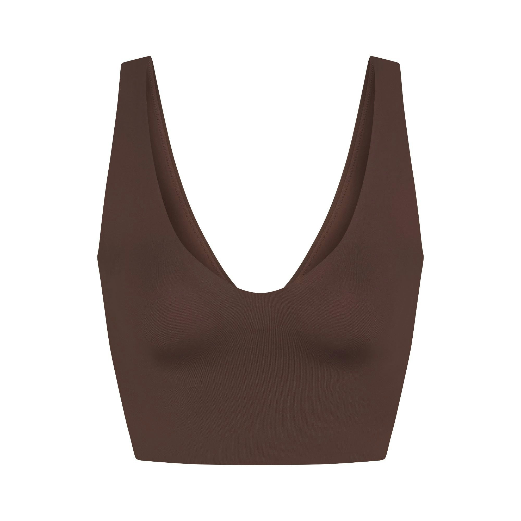 Skims Nikeskims Matte V-Neck Bra Top Dark Sepia