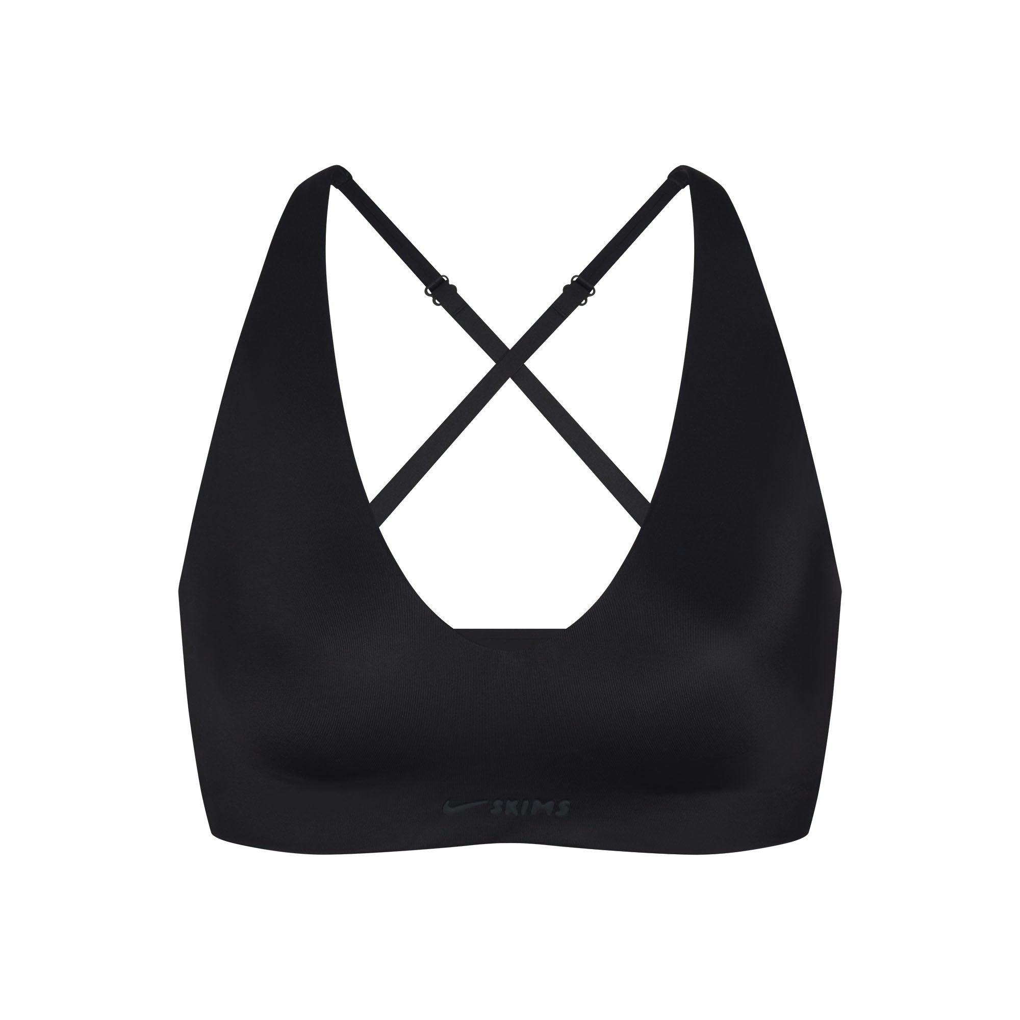 Skims Nikeskims Shine V-Neck Bra Obsidian