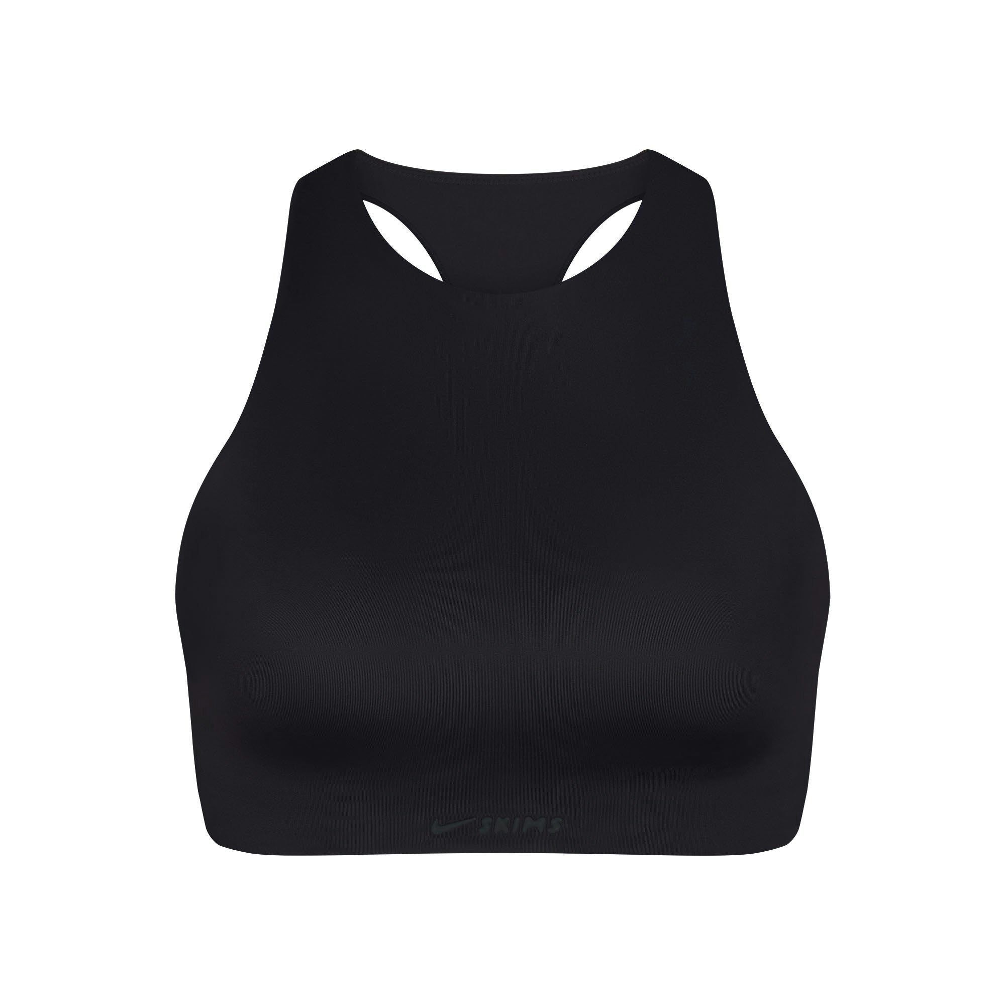 Skims Nikeskims Shine High Neck Bra Obsidian