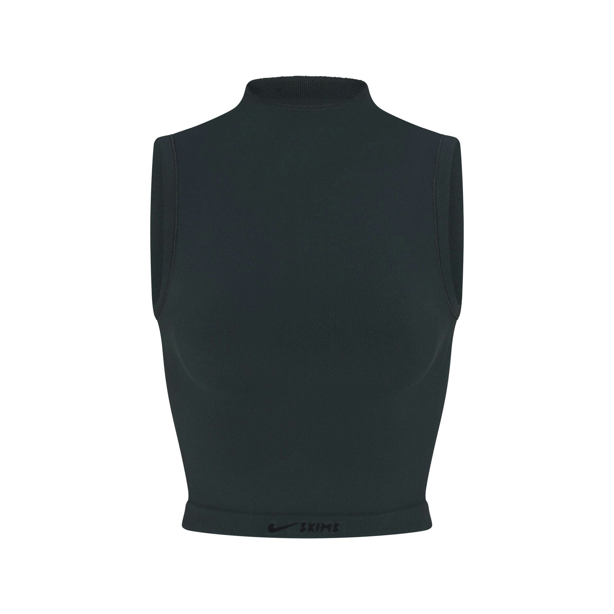 Skims Nikeskims Vintage Seamless Mock Neck Bra Top Dark Teal