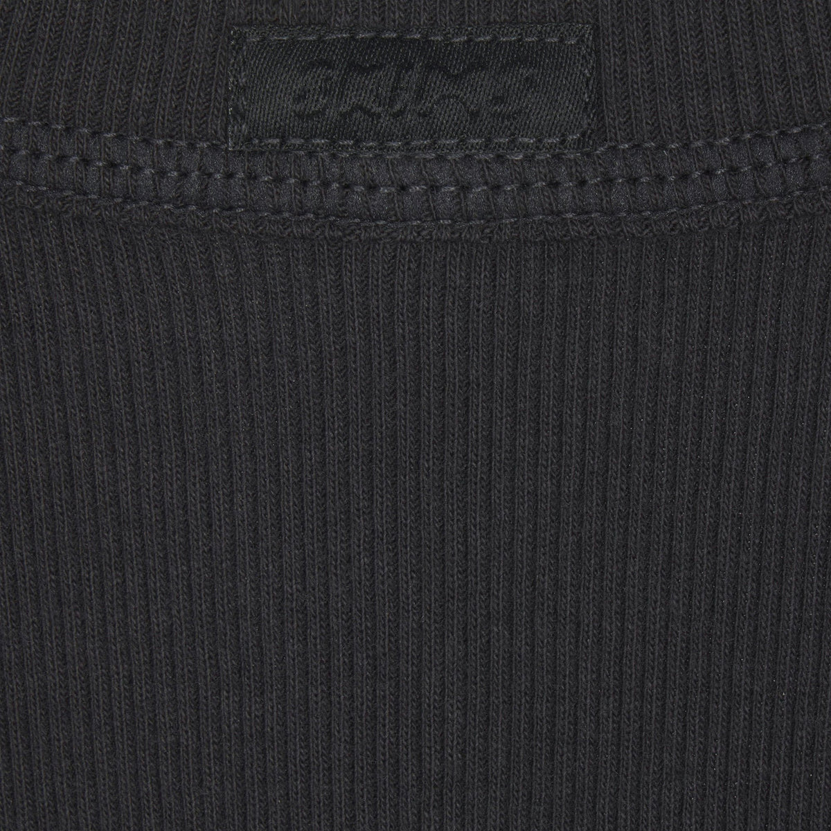 Skims Cotton Rib Scoop Neck Tank Soot, worn