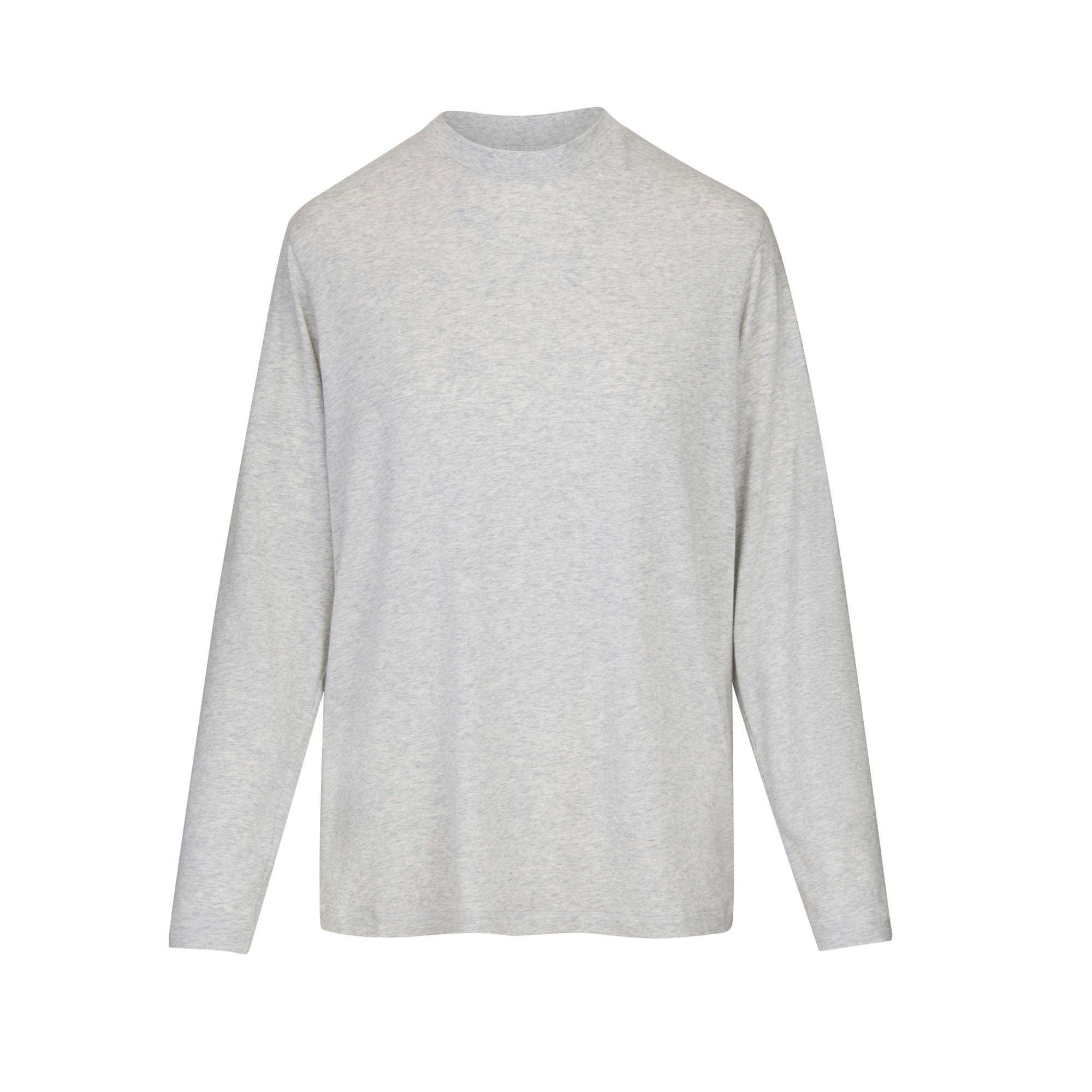 Skims Boyfriend Long Sleeve T-Shirt Light Heather Grey