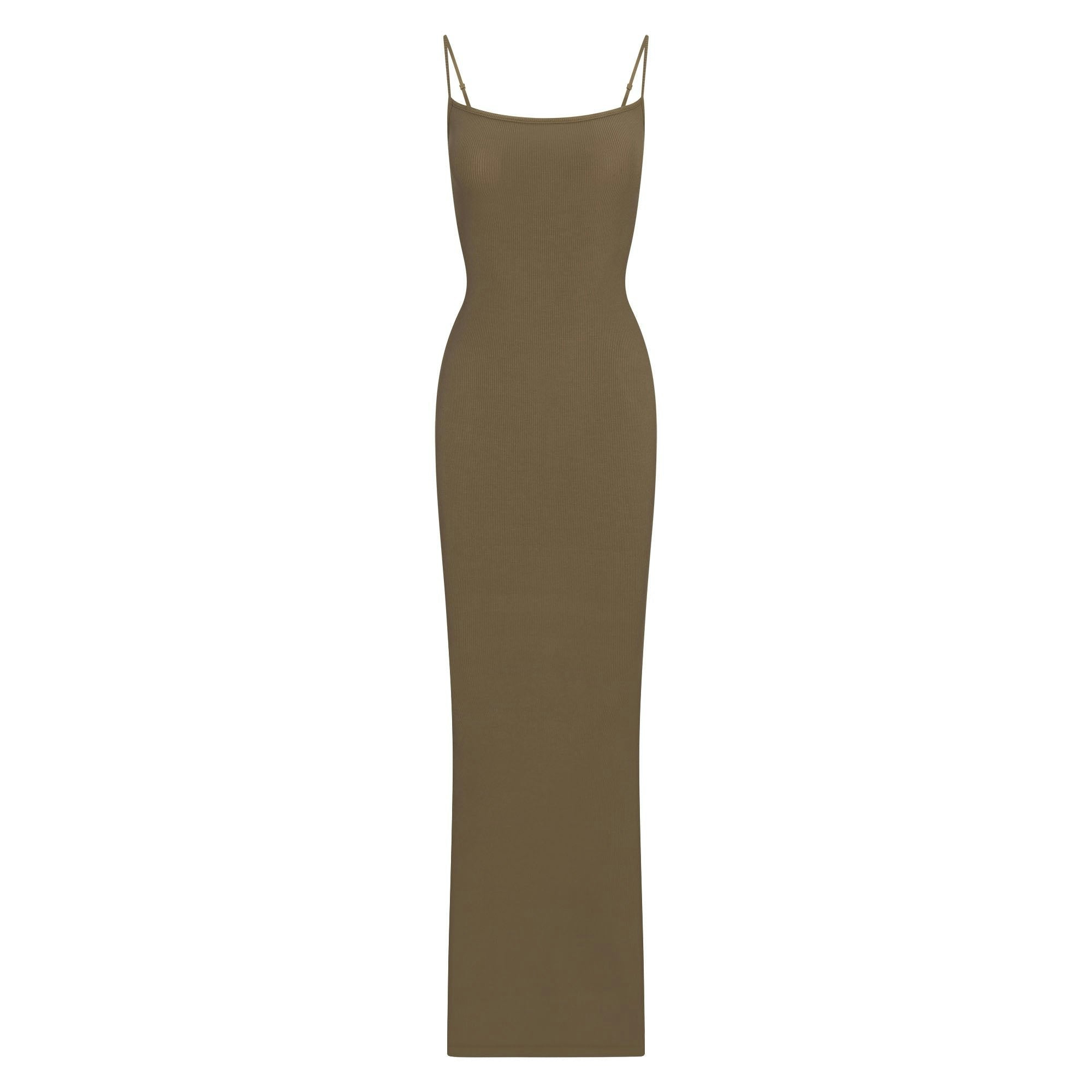 Skims Soft Lounge Long Slip Dress Oak