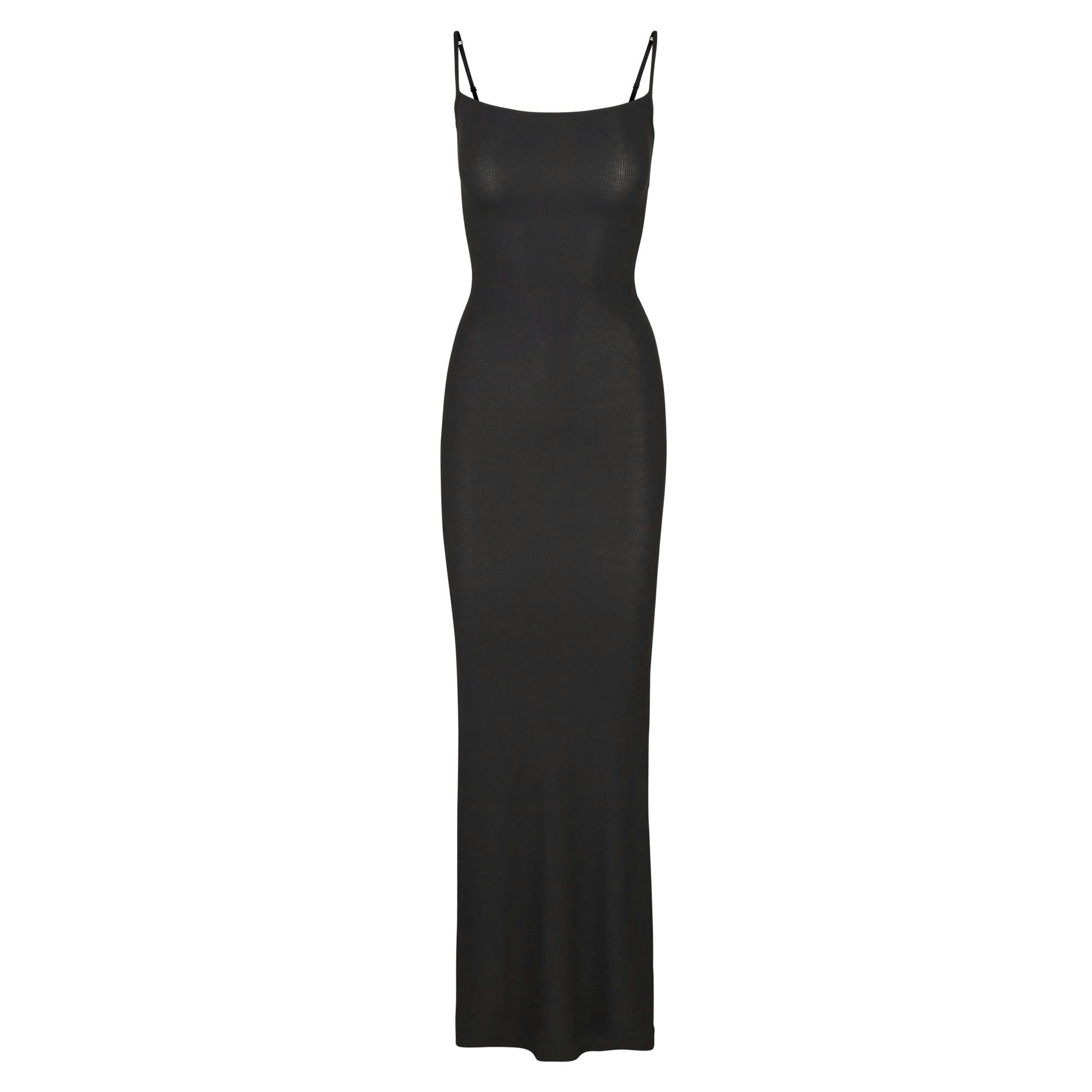 Skims Soft Lounge Long Slip Dress Onyx