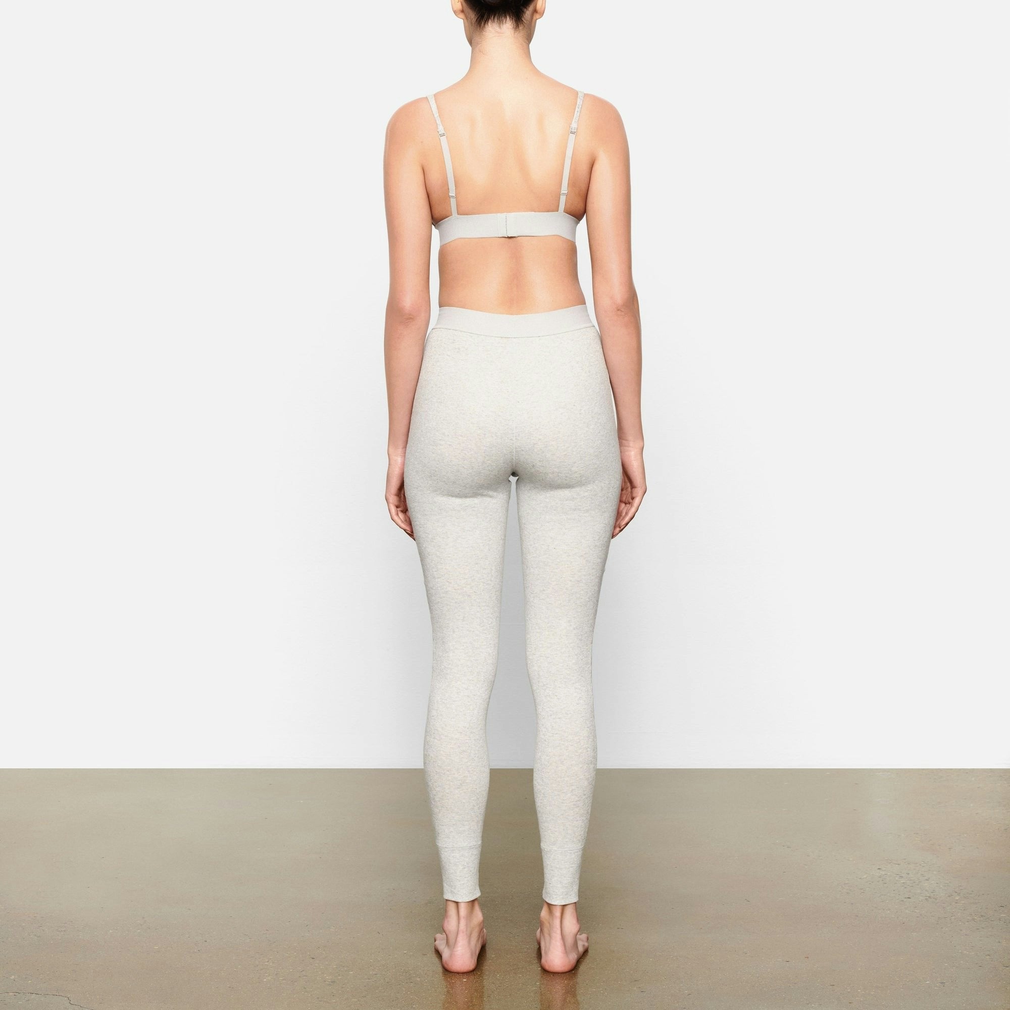 Skims Cotton Rib Legging Light Heather Grey