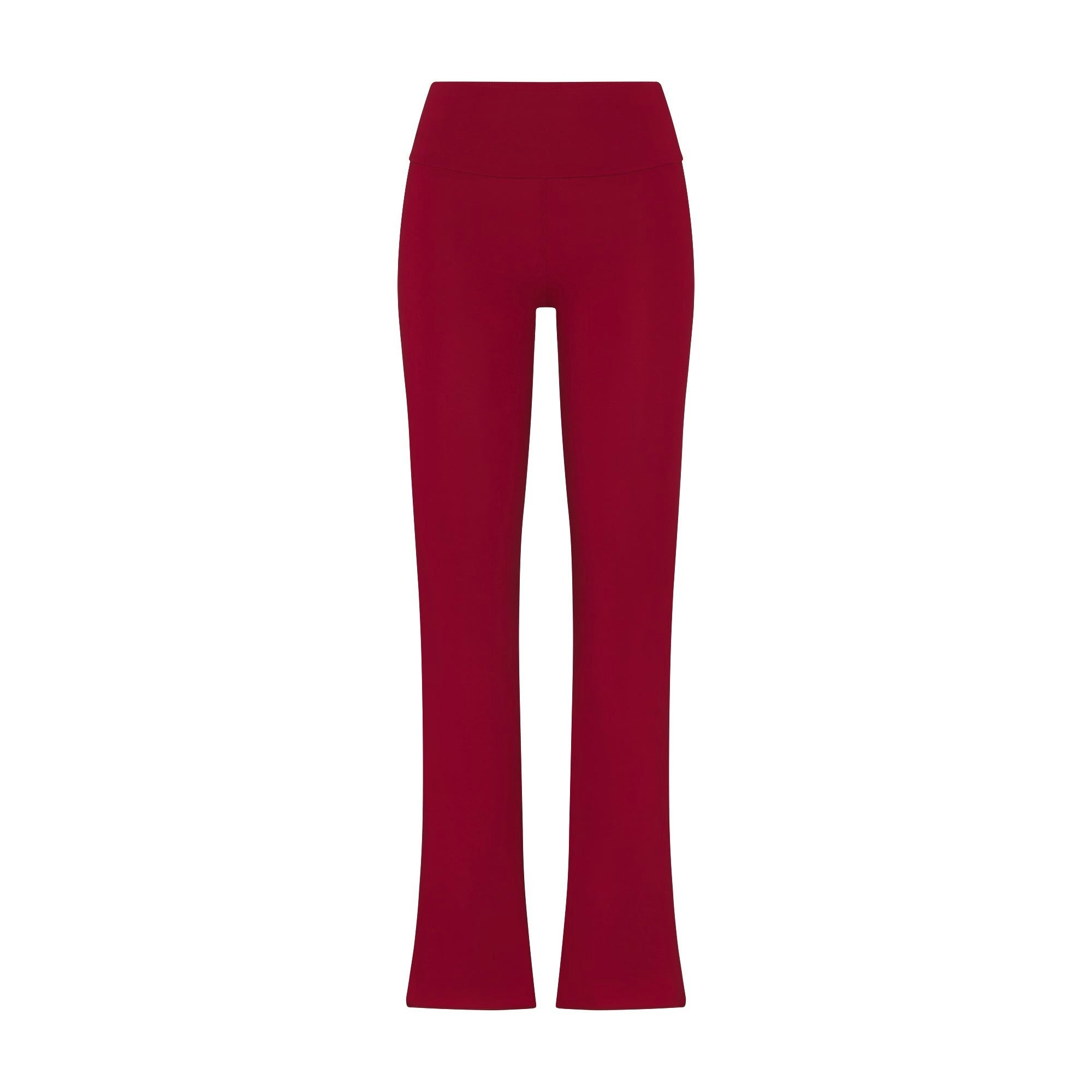 Skims Cotton Jersey Foldover Pant Brick