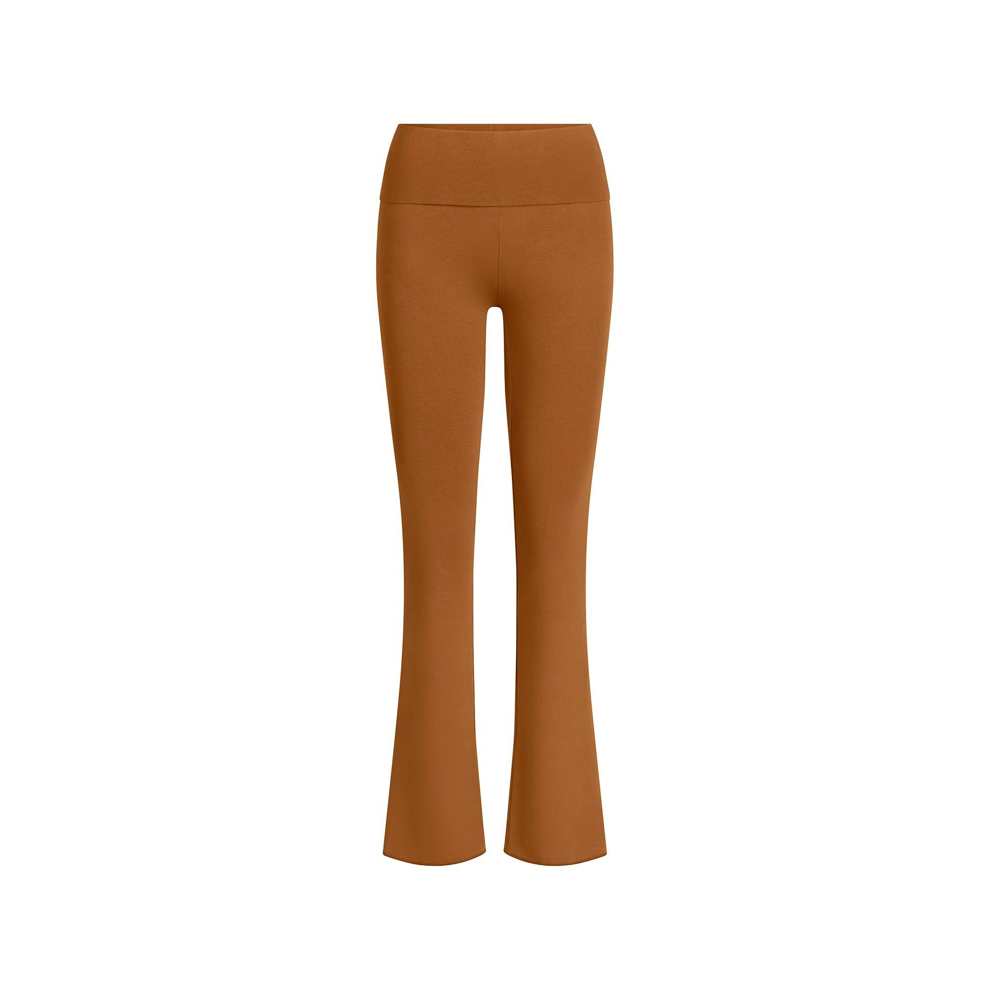 Skims Cotton Jersey Foldover Pant Chai