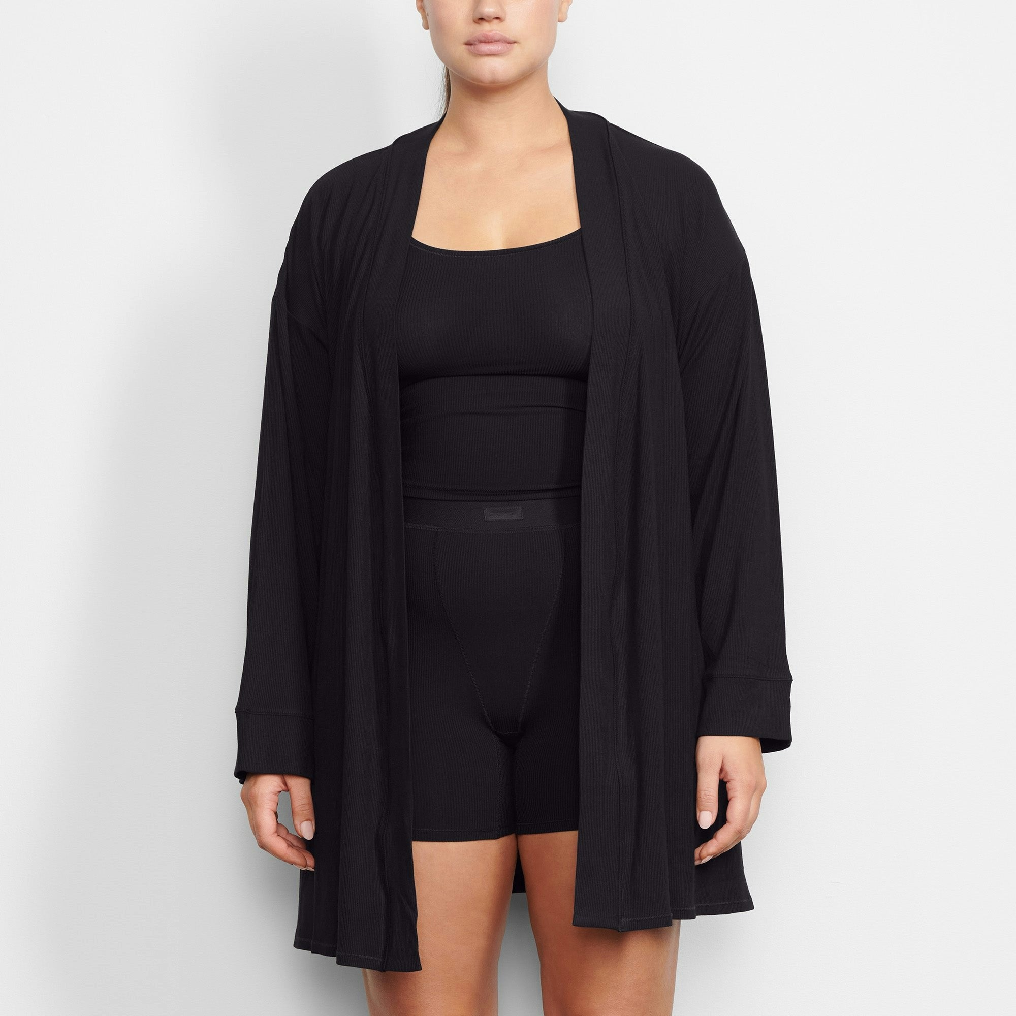 Skims Soft Lounge Robe Onyx