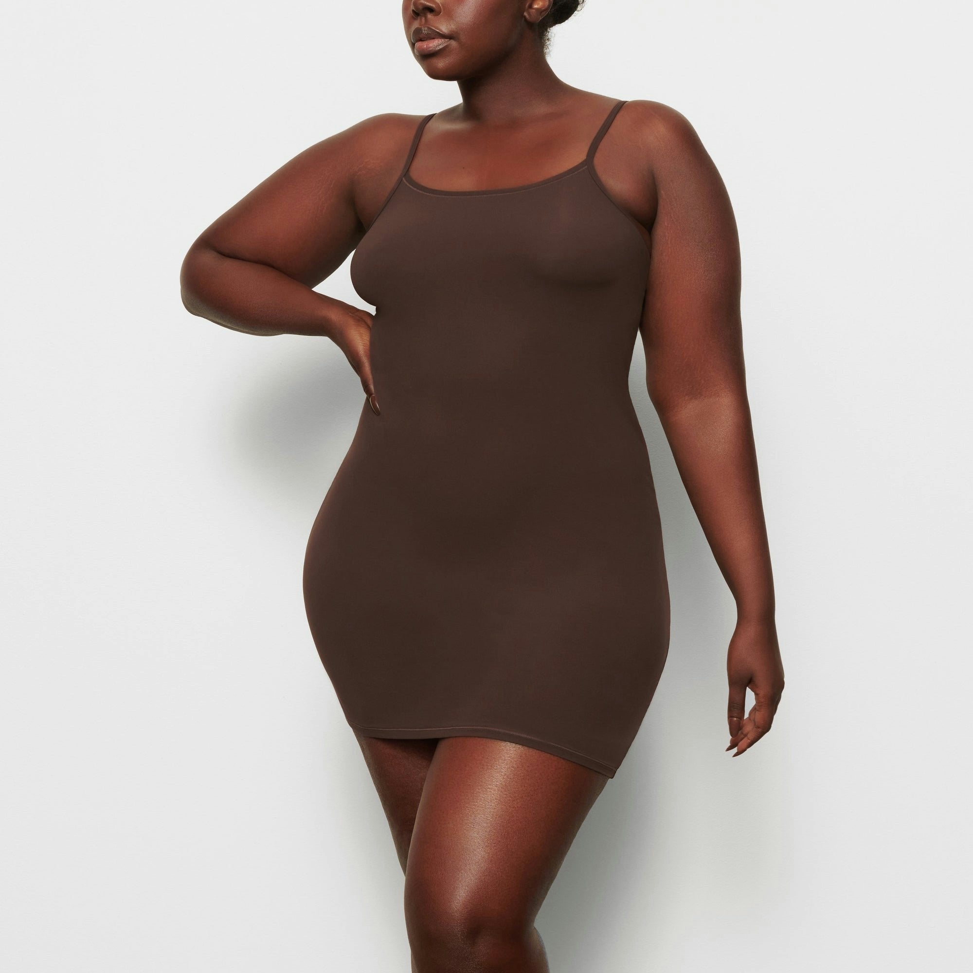 Skims Fits Everybody Slip Dress Cocoa