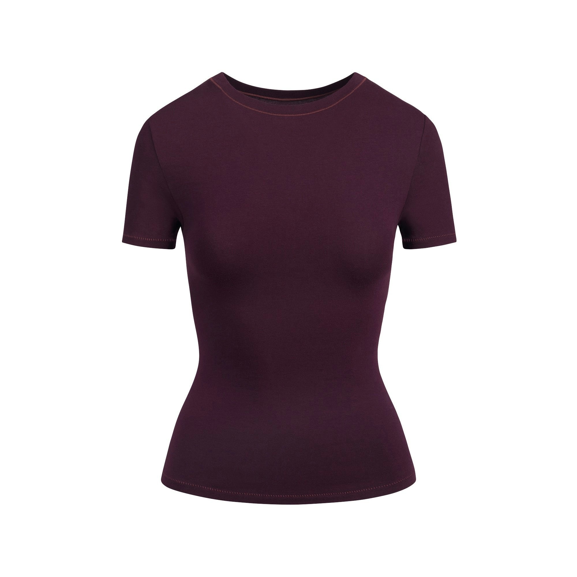 Skims Cotton Jersey T-Shirt Currant