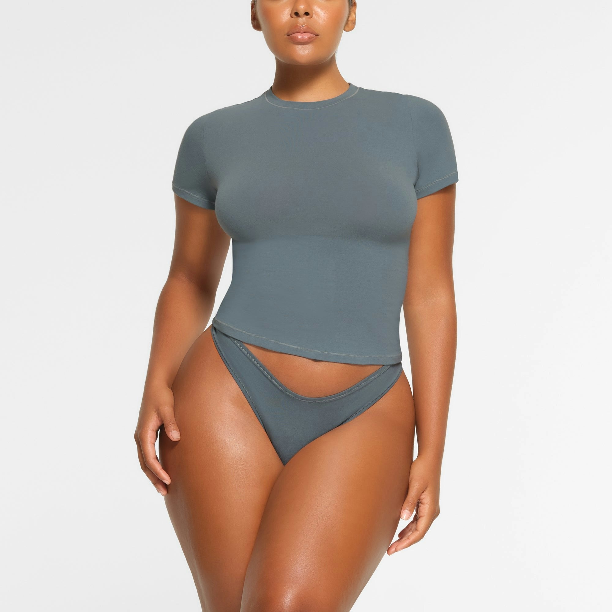 Skims Cotton Jersey T-Shirt Kyanite
