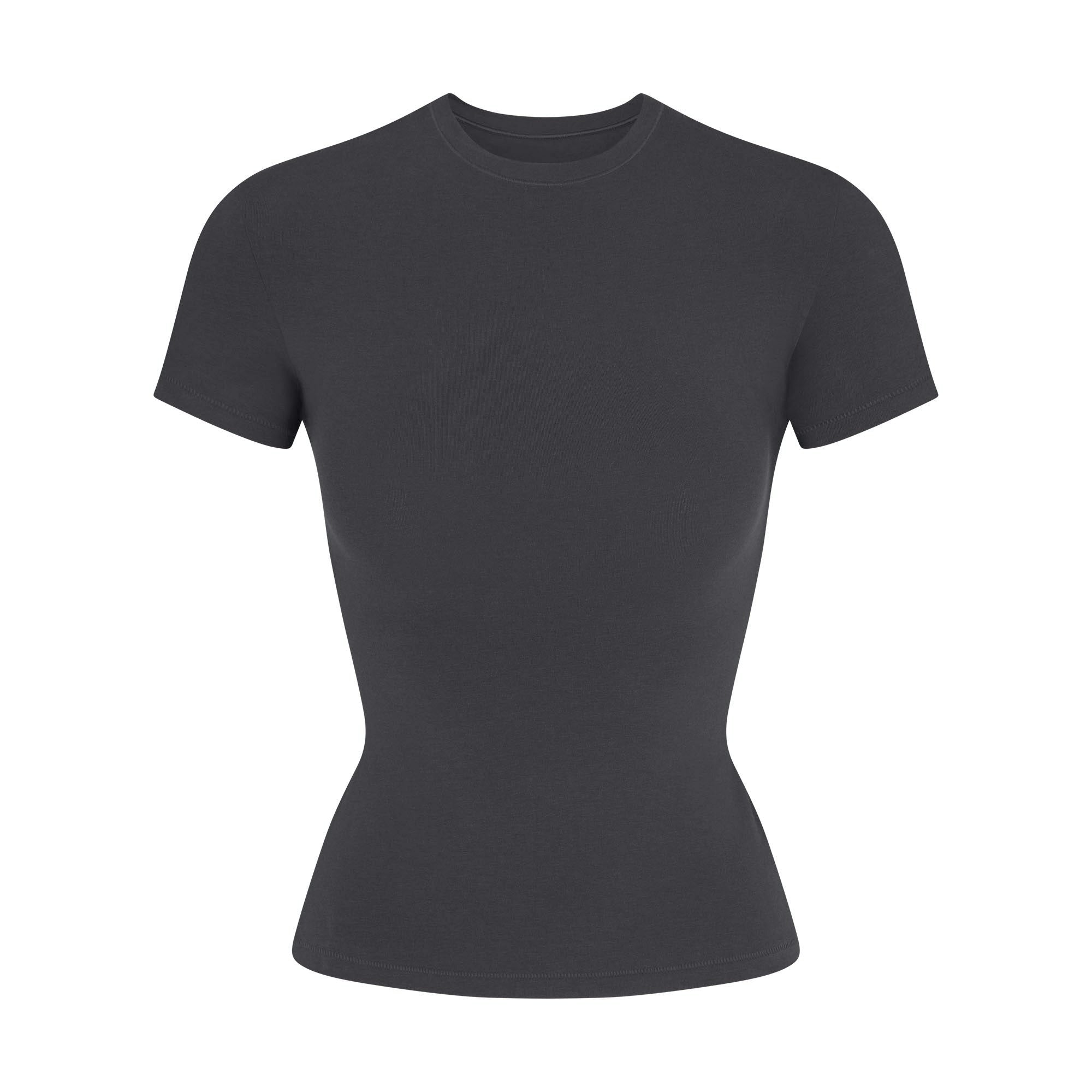 Skims Cotton Jersey T-Shirt Soot