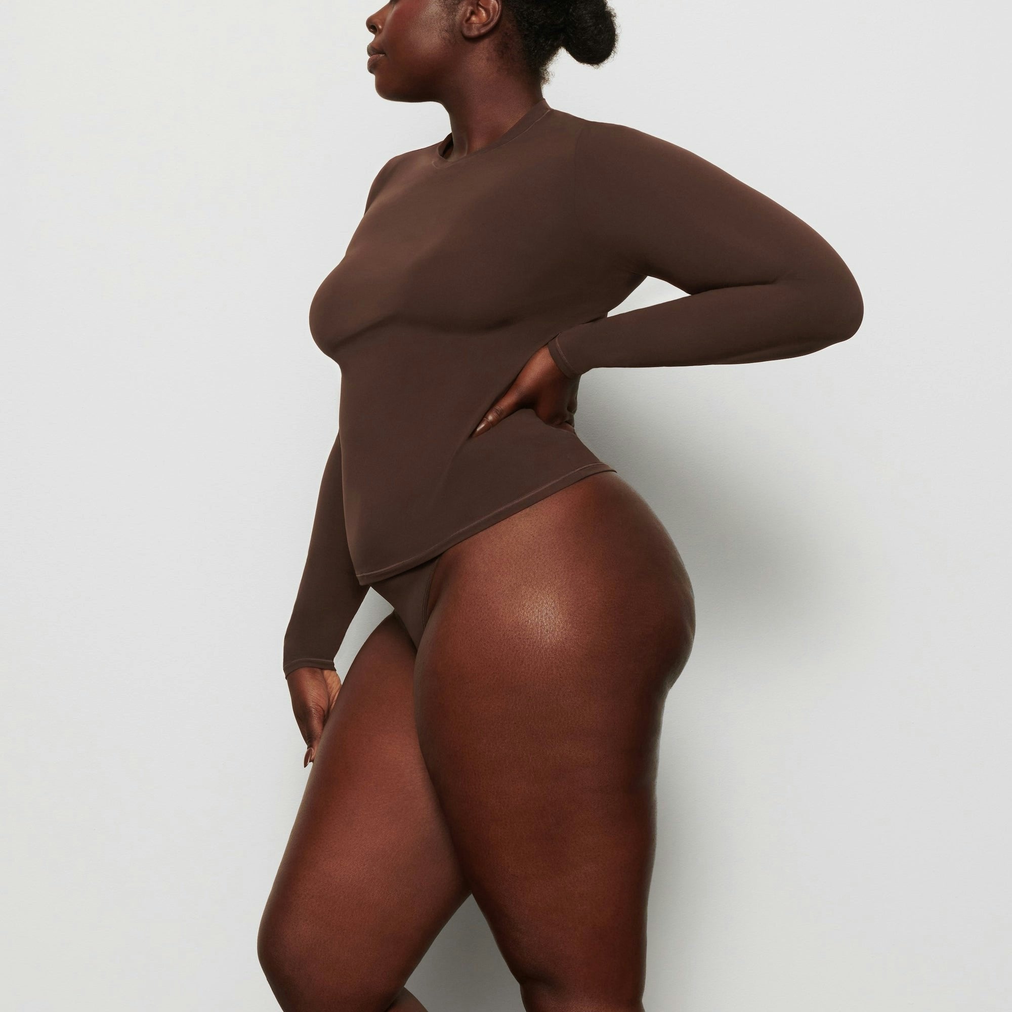 Skims Fits Everybody Long Sleeve T-Shirt Cocoa