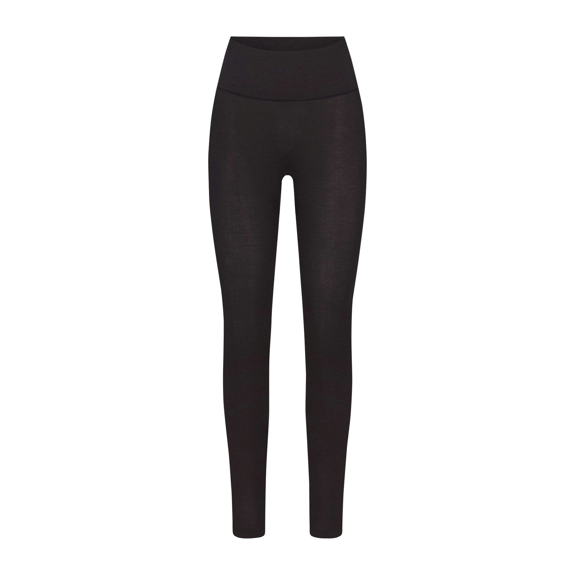 Skims Wool Rib High-Waisted Legging Obsidian
