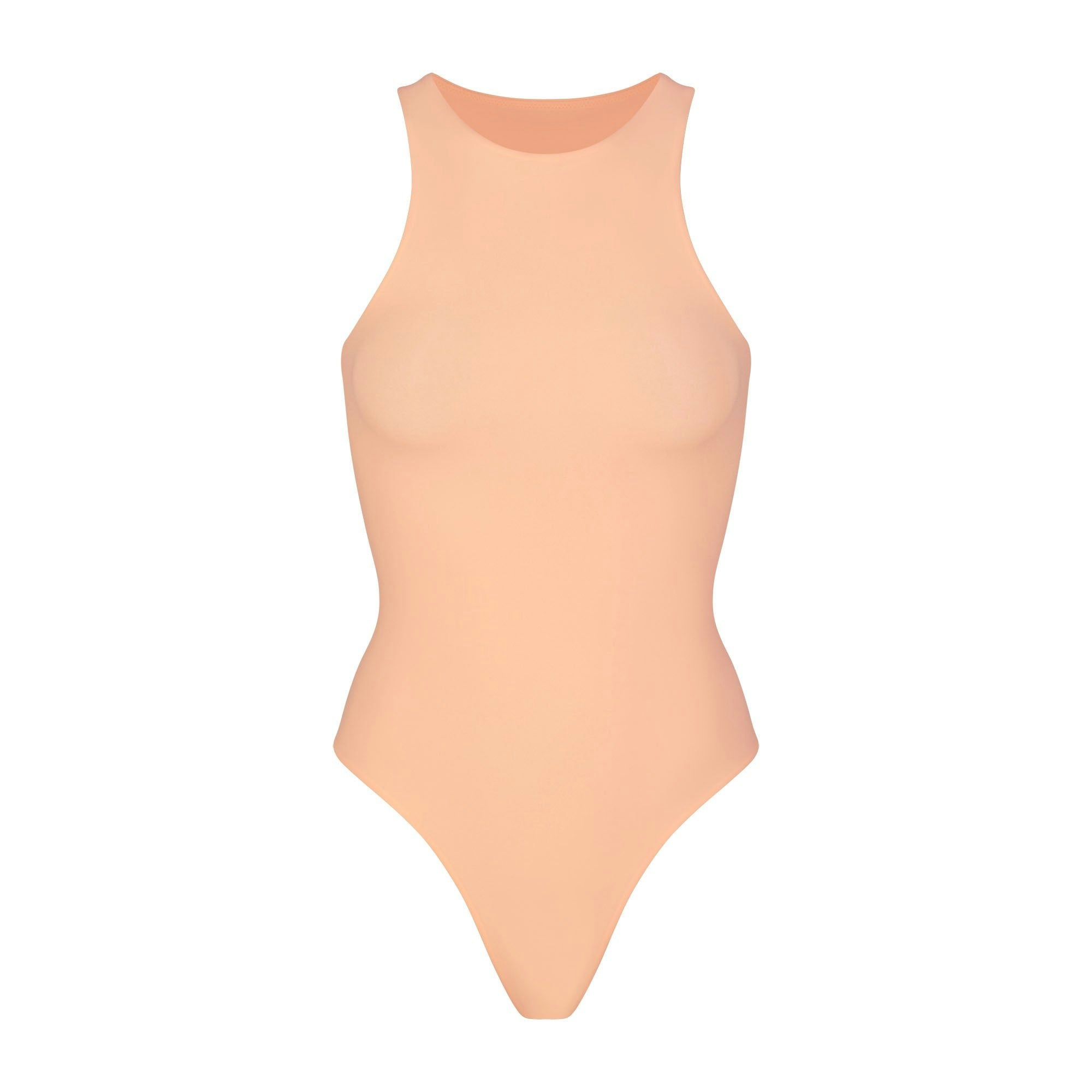 Skims Fits Everybody High Neck Bodysuit Faded Nectar