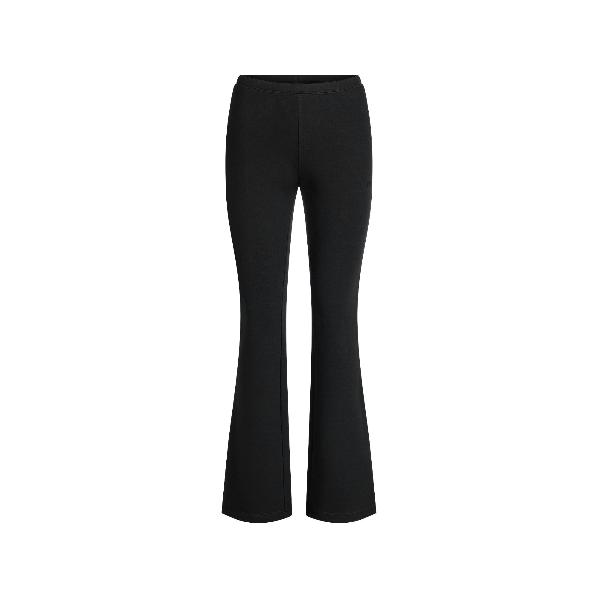 Skims Cotton Fleece Slim Pant Onyx