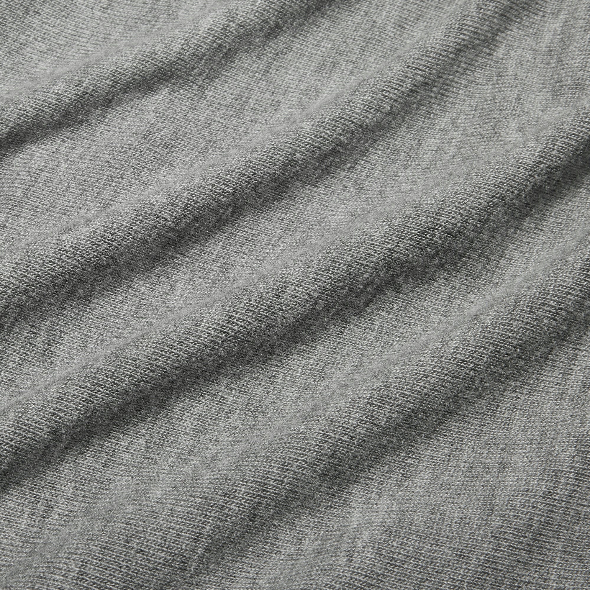 Skims Lightweight Modal Cropped Henley Dark Heather Grey