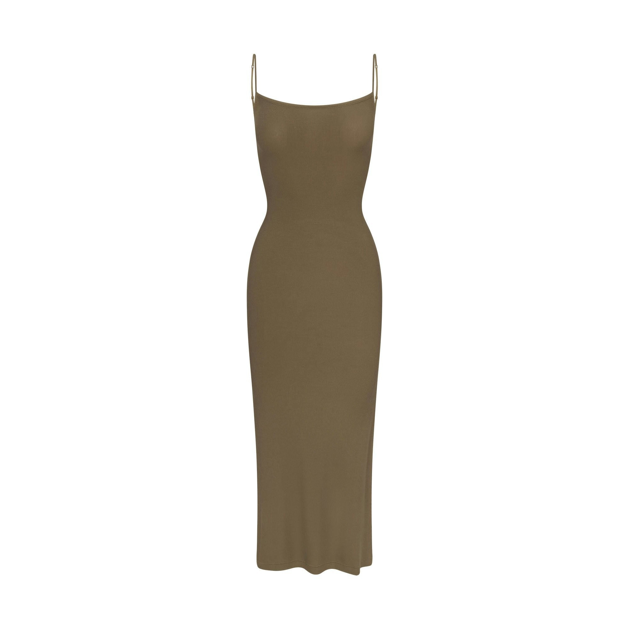 Skims Soft Lounge Midi Slip Dress Oak