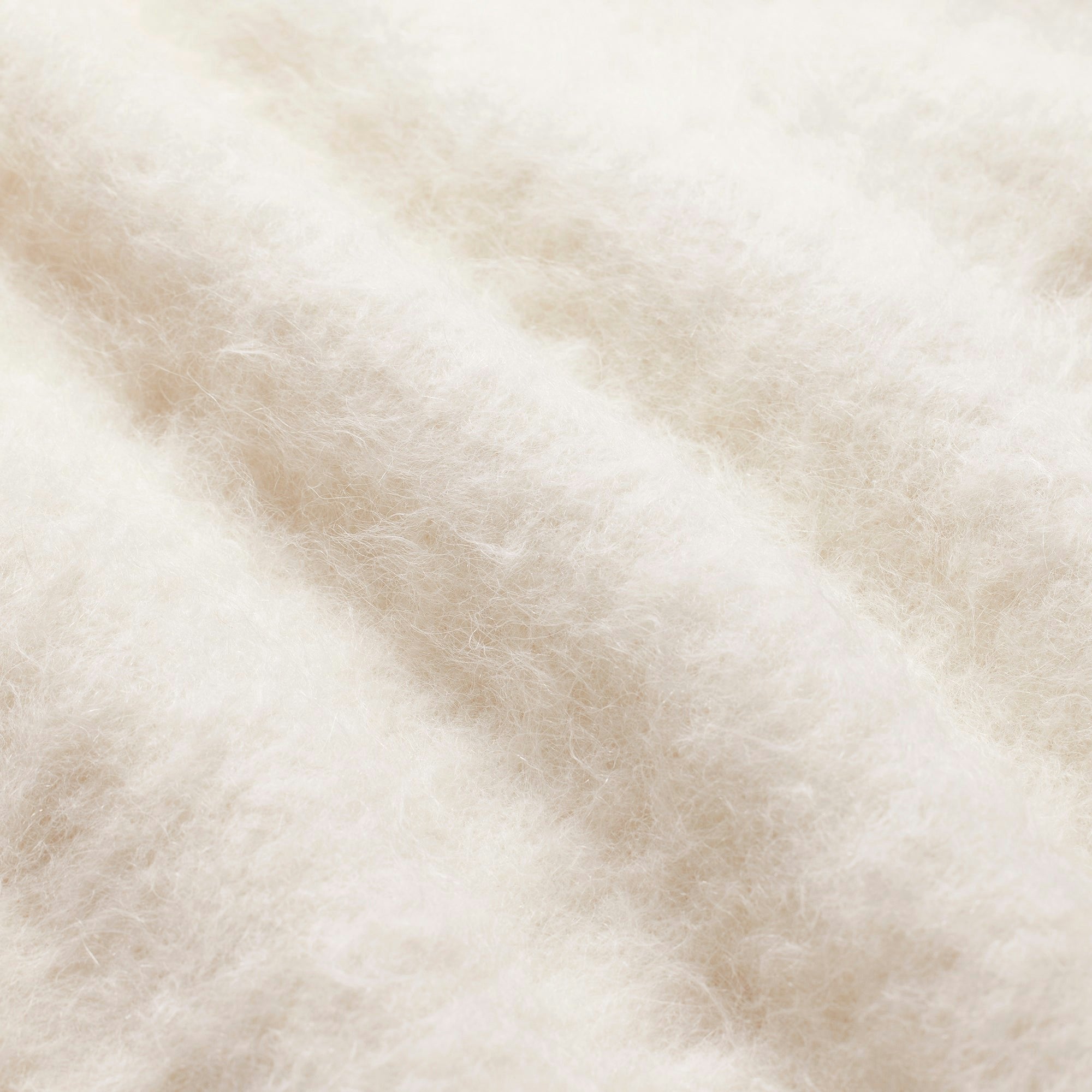 Skims Brushed Alpaca Crewneck Sweater Egret