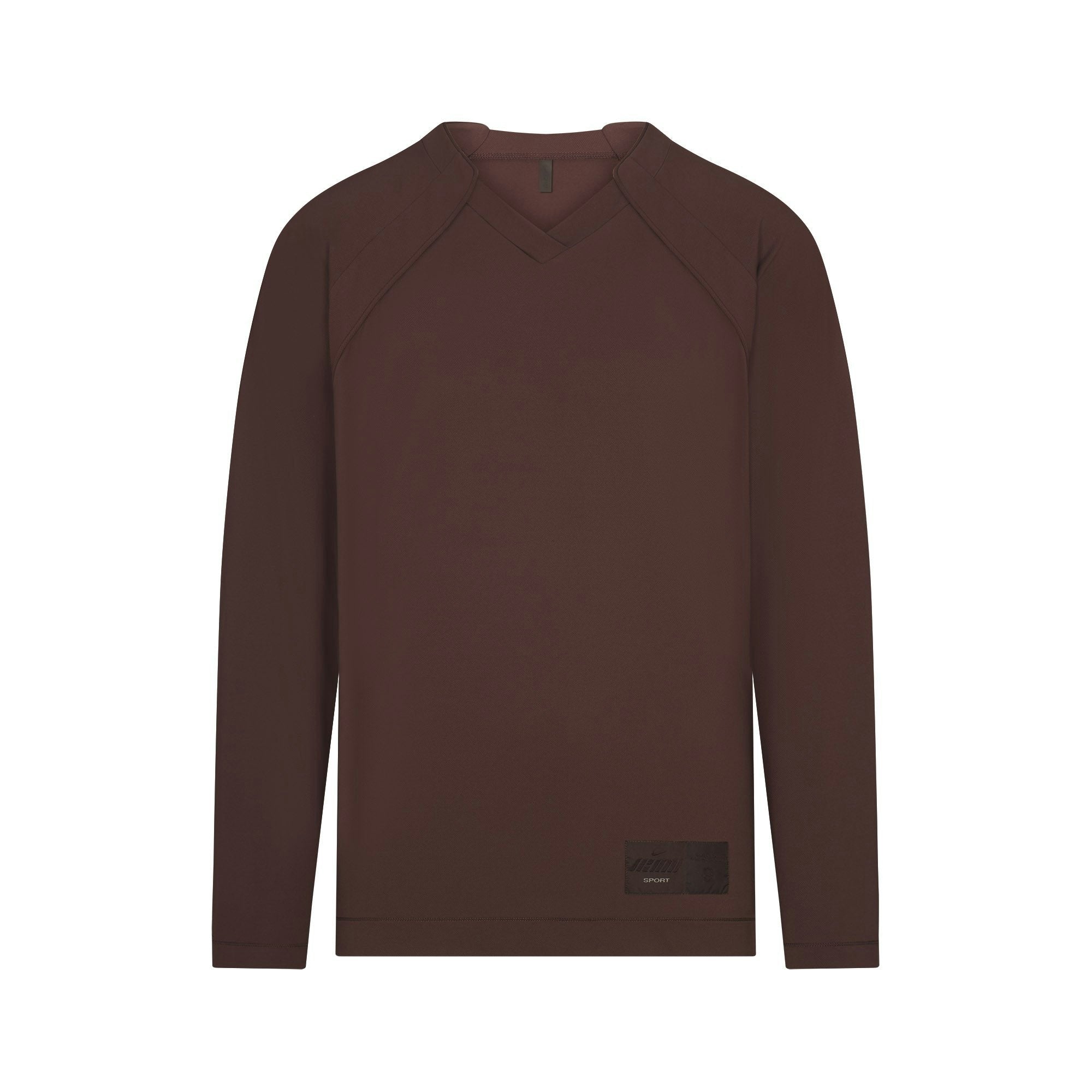 Skims Nikeskims Airy V-Neck Oversized Long Sleeve Top Dark Sepia