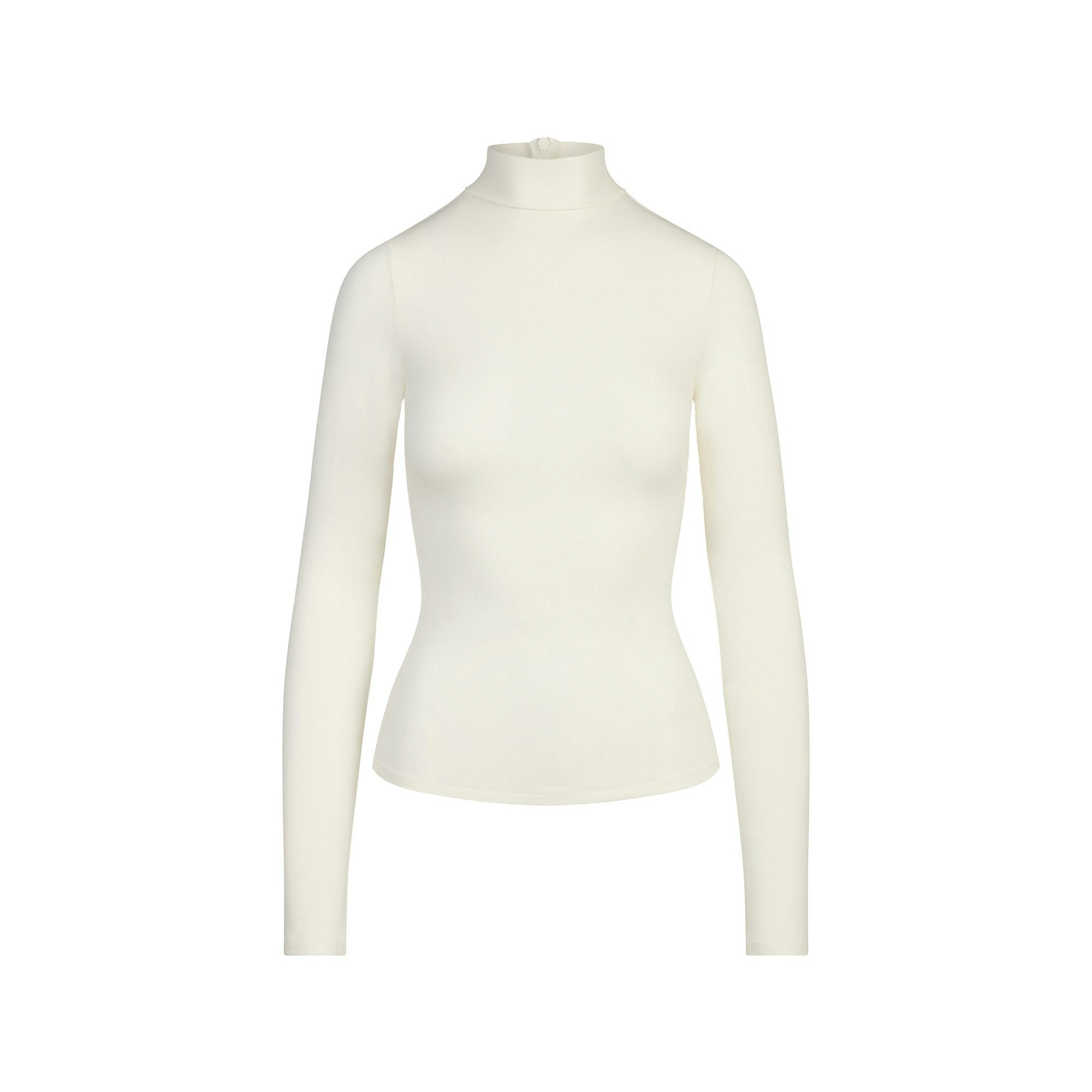 Skims Cotton Jersey Turtleneck Marble