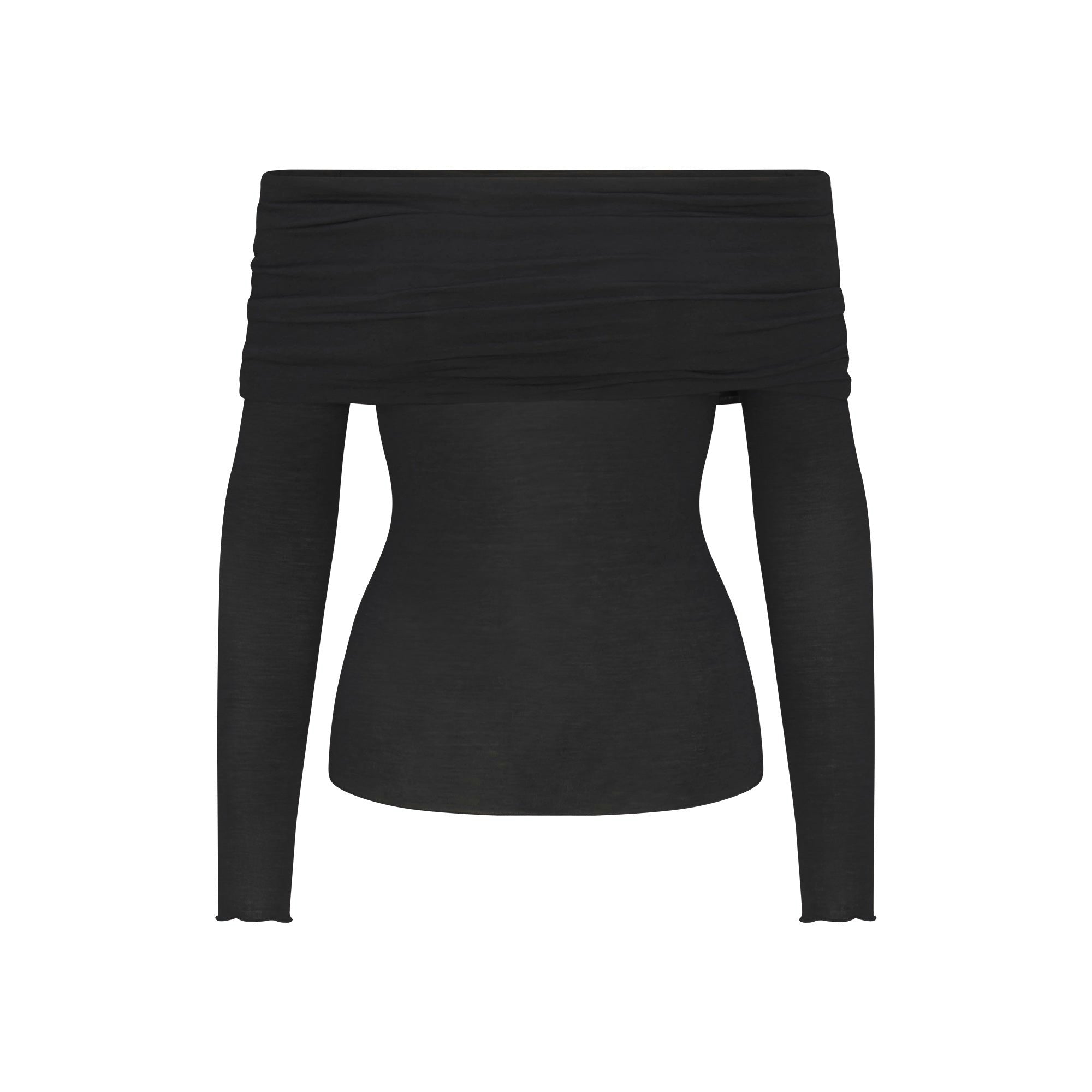 SHEER MODAL OFF THE SHOULDER TOP