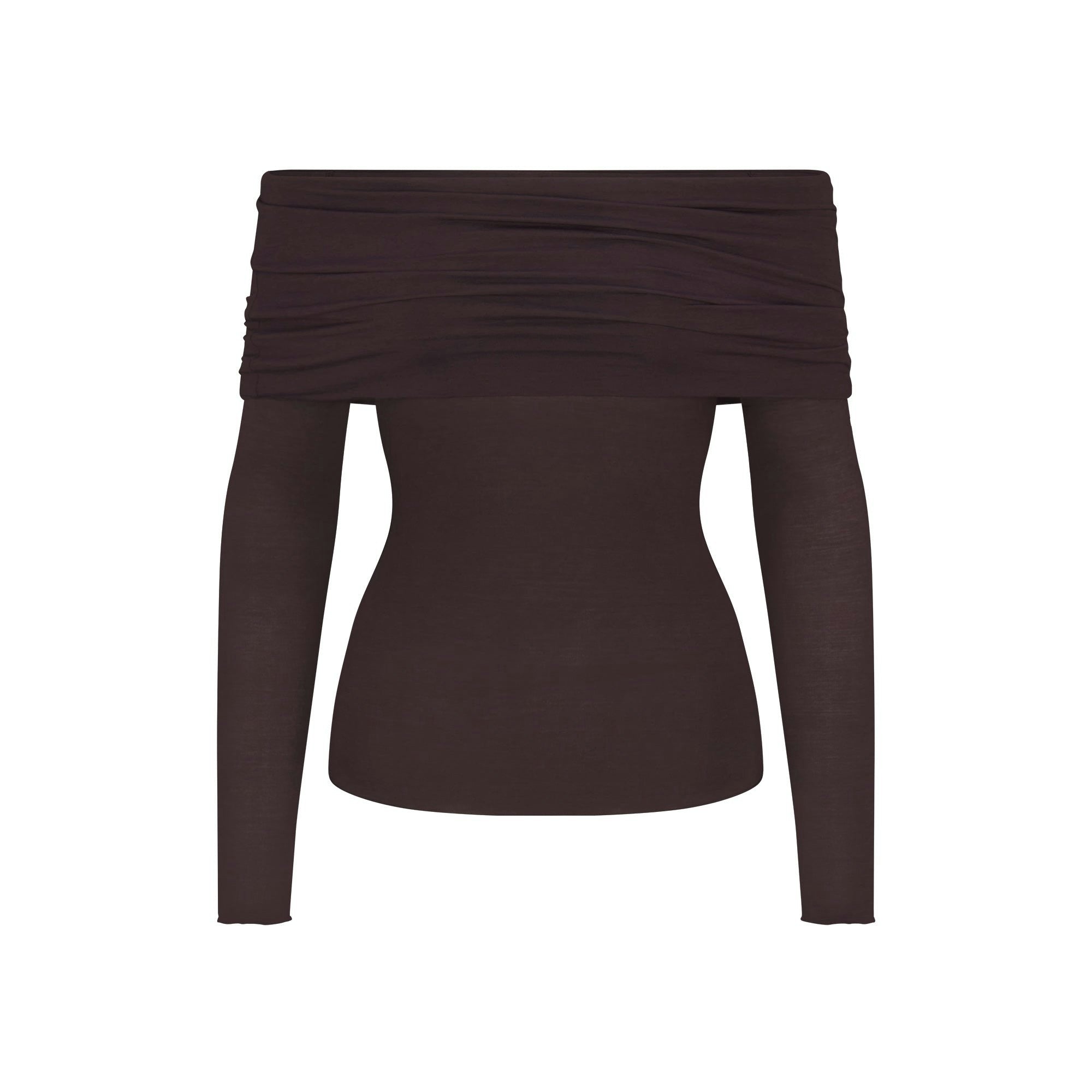 SHEER MODAL OFF THE SHOULDER TOP