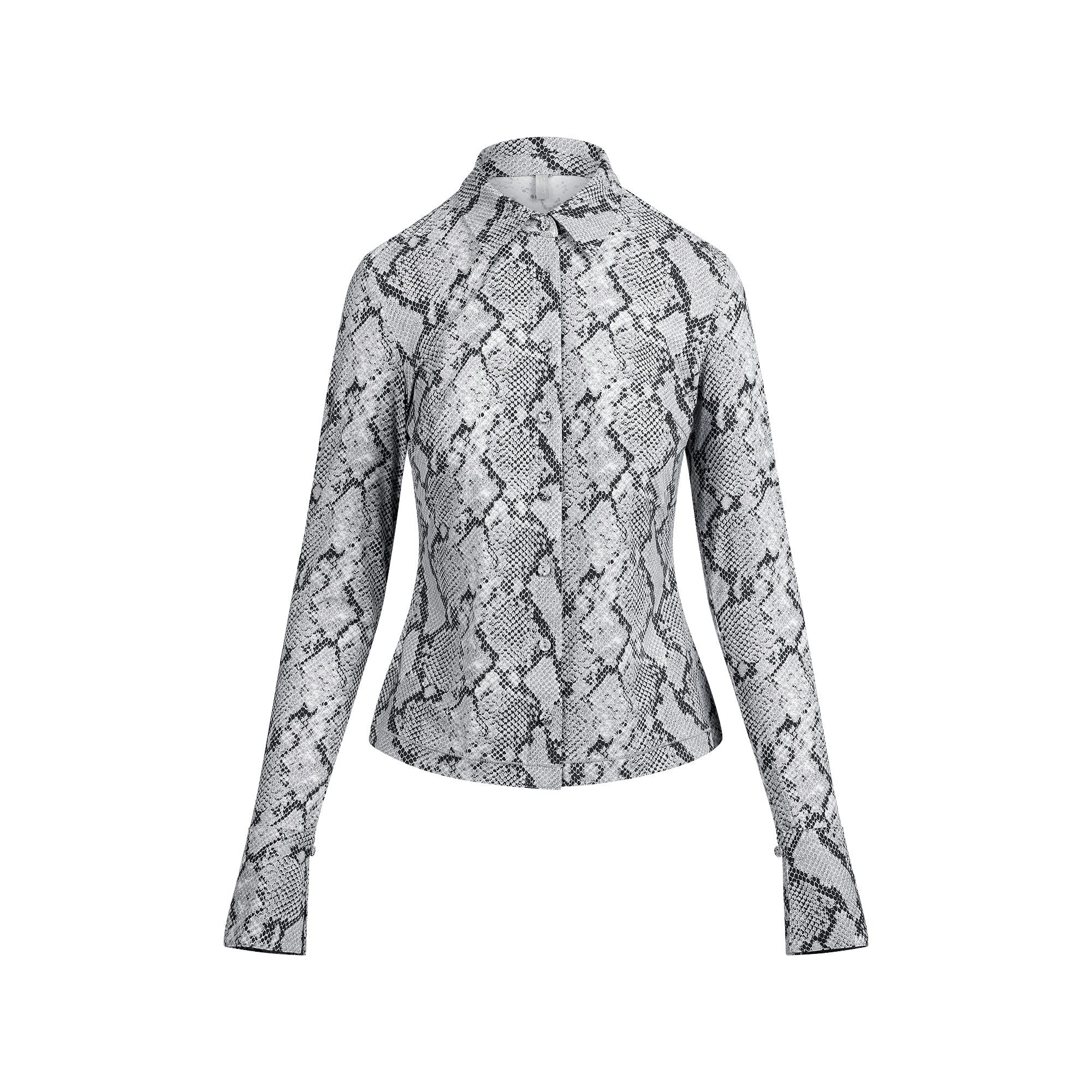 CLING MATTE LONG SLEEVE BUTTON UP