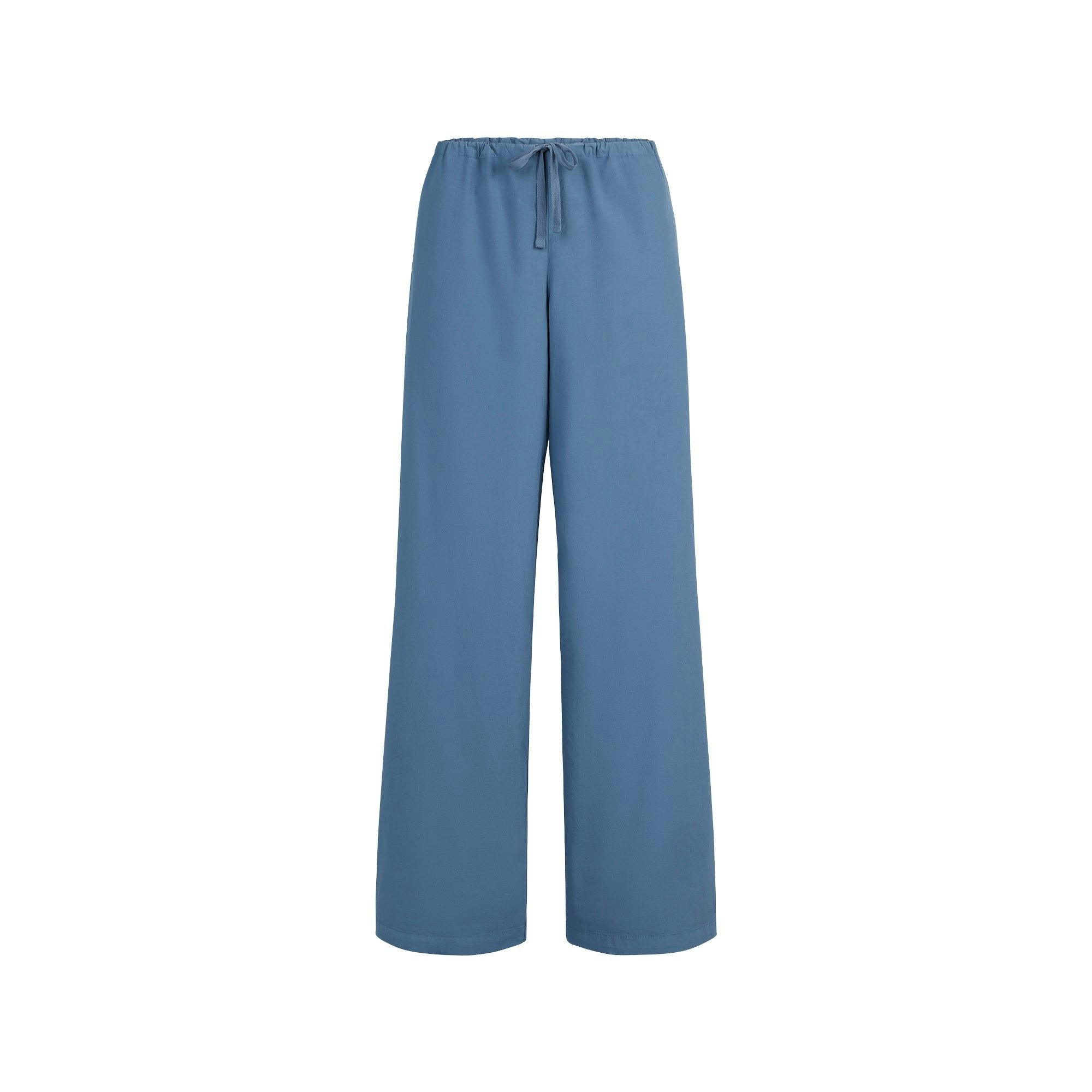 Skims Cotton Poplin Straight Leg Pant Harbor