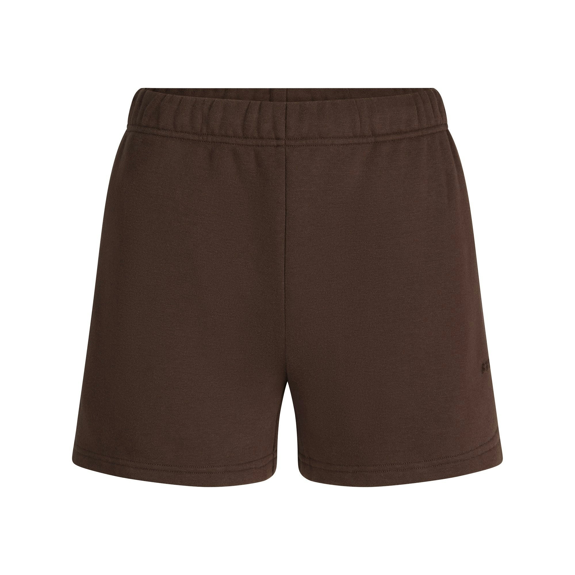 Skims Cotton Fleece Short Dark Sepia