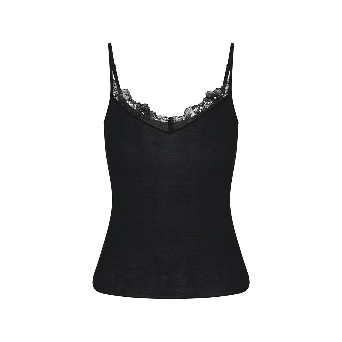 Skims Sheer Modal Lace Cami Onyx