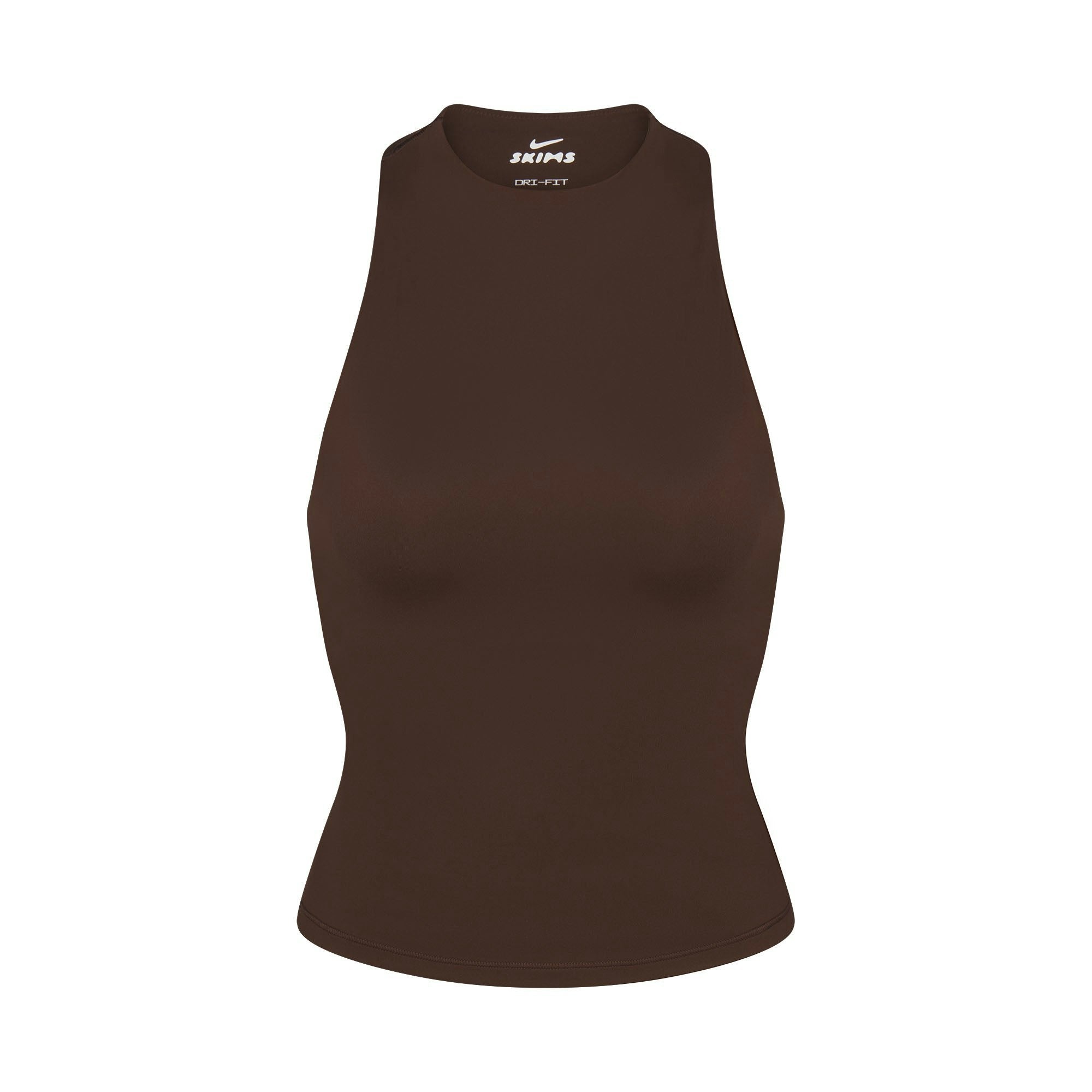 Skims Nikeskims Matte Mock Neck Racer Tank Dark Sepia
