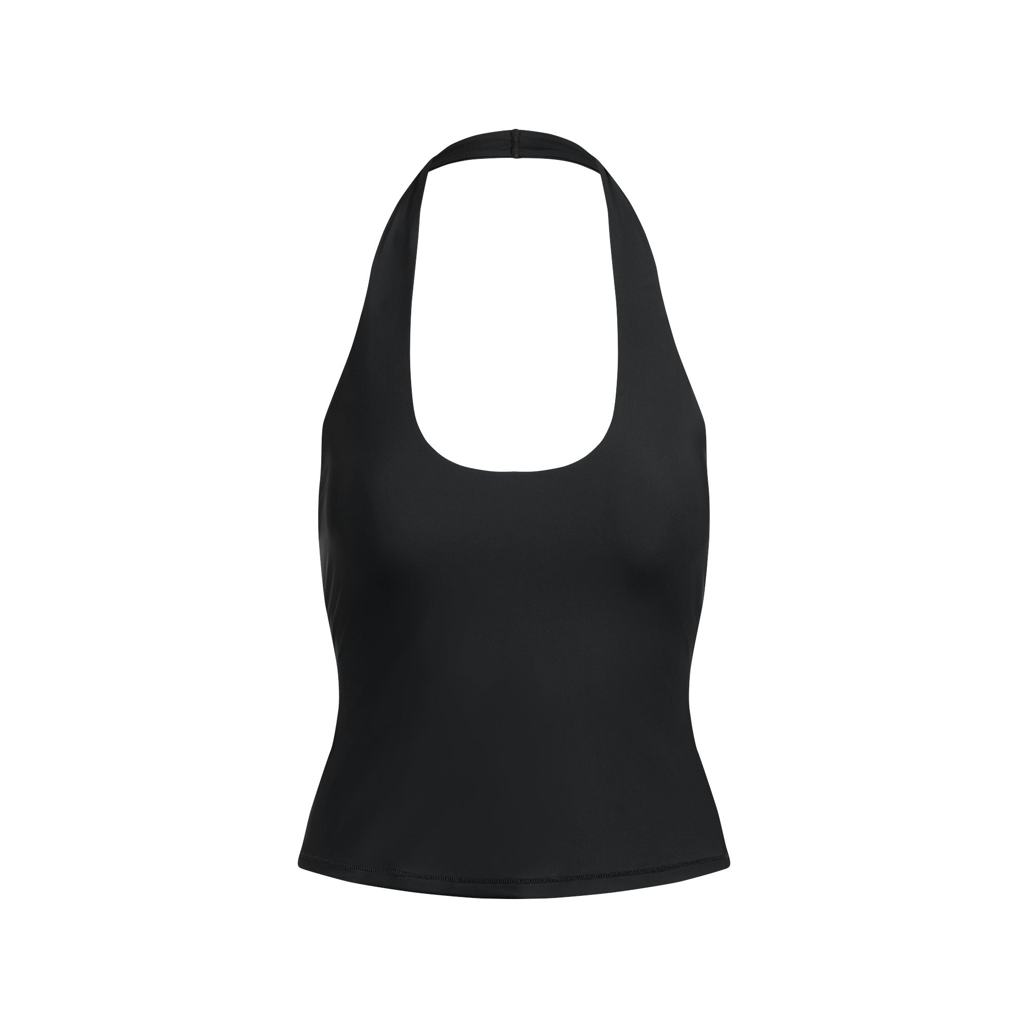Skims Cling Matte Halter Top Obsidian