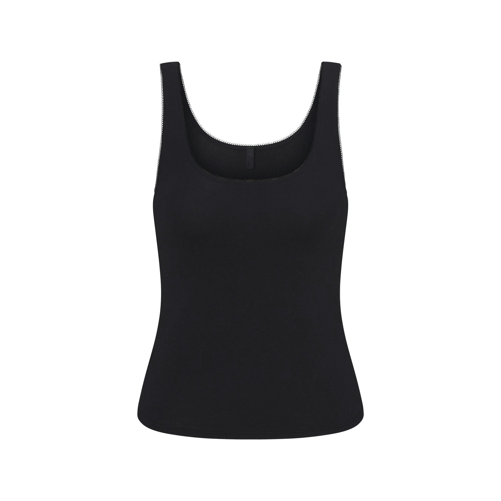 Skims Drop Needle Pointelle Tank Onyx