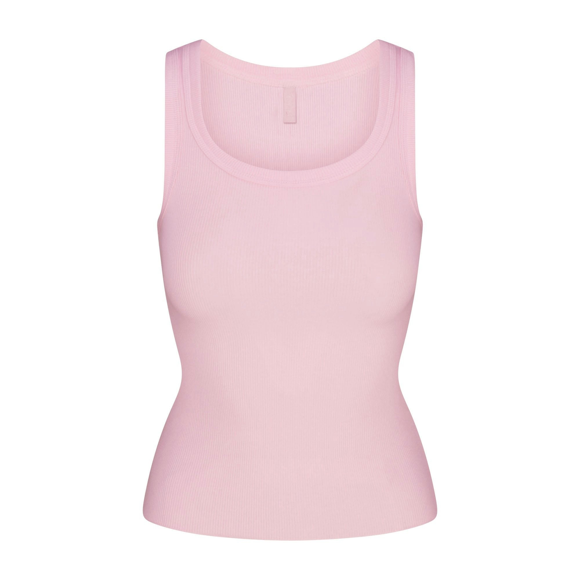 Skims Cotton Rib Scoop Neck Tank Cherry Blossom