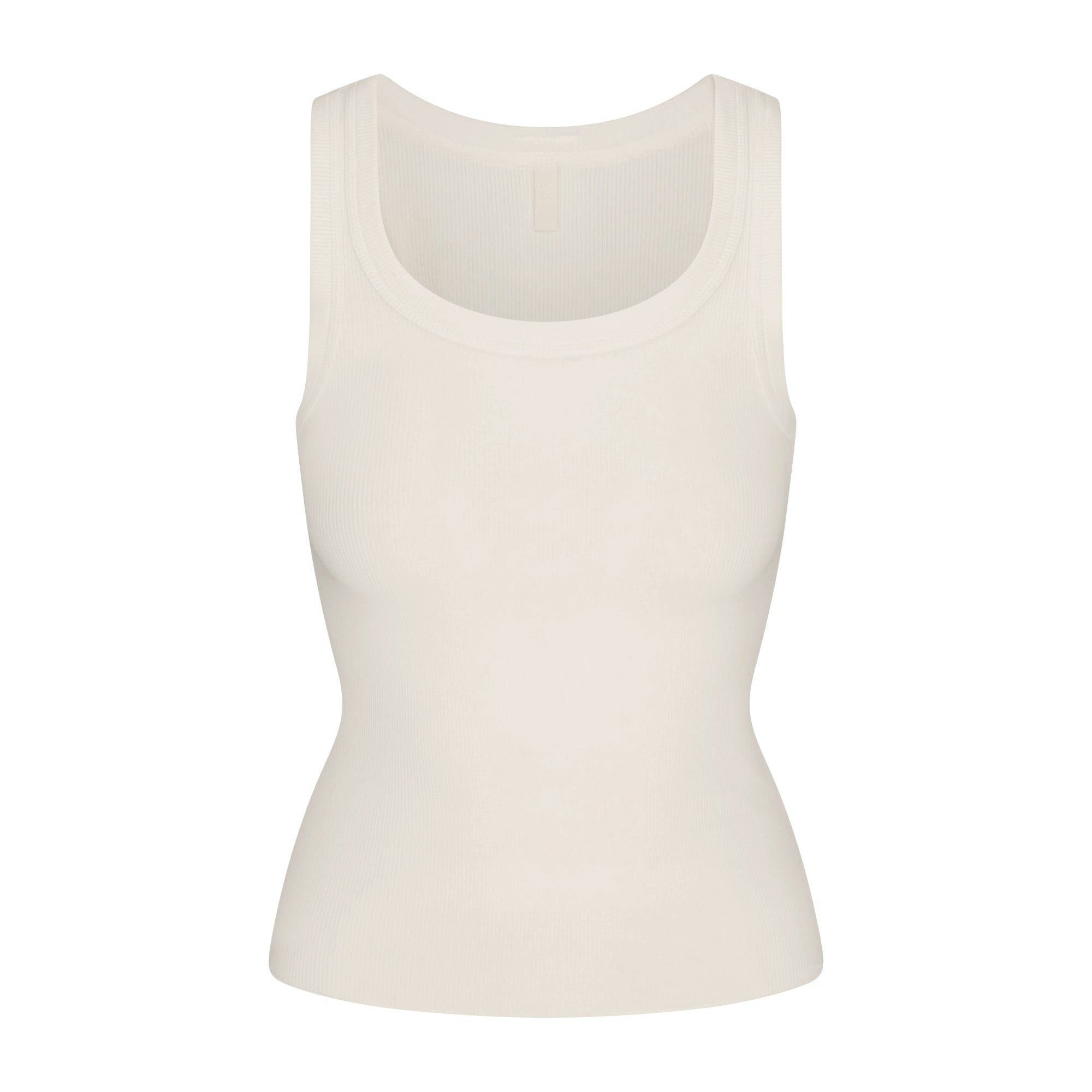 Skims Cotton Rib Scoop Neck Tank Marble