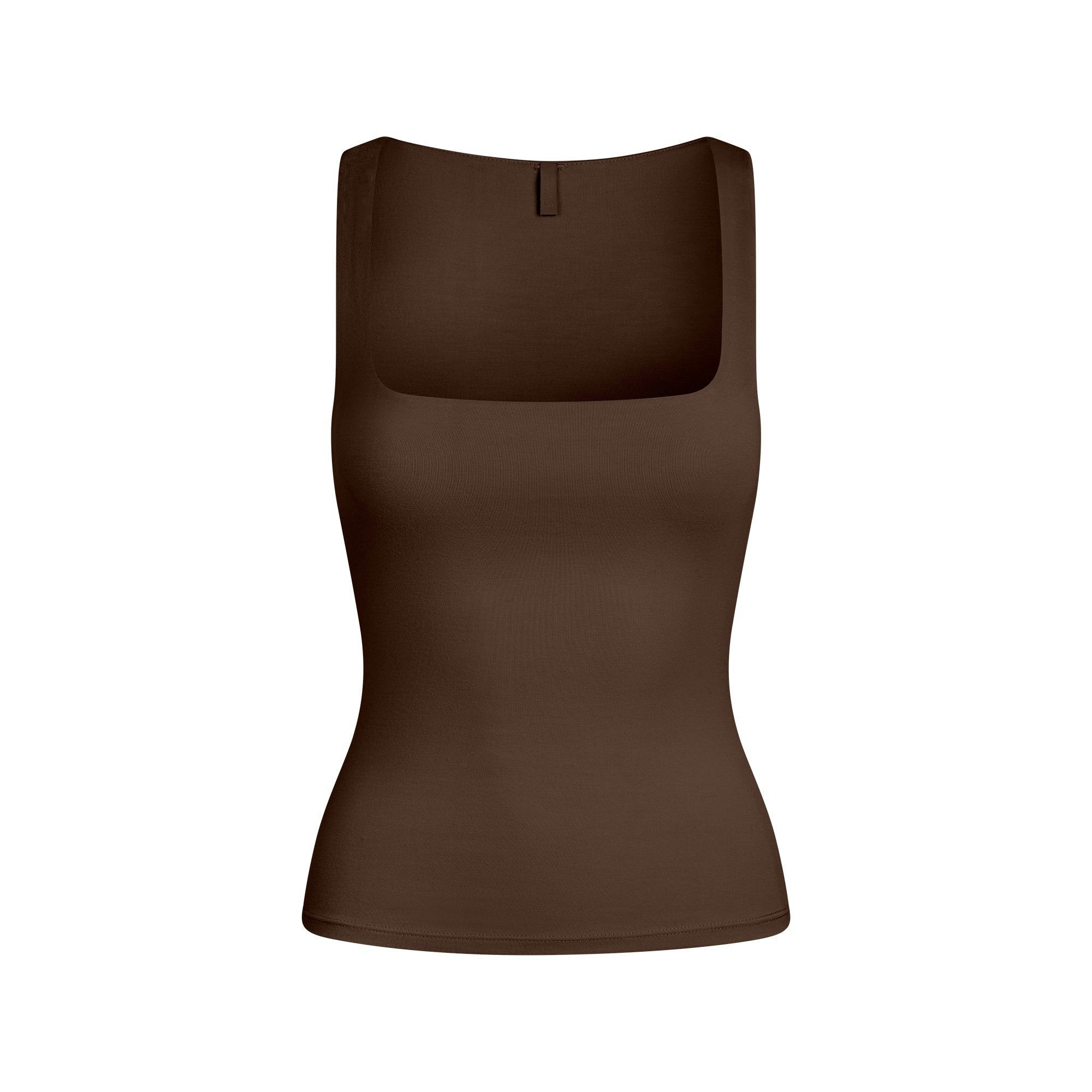 Skims Smooth Layers Square Neck Tank Espresso