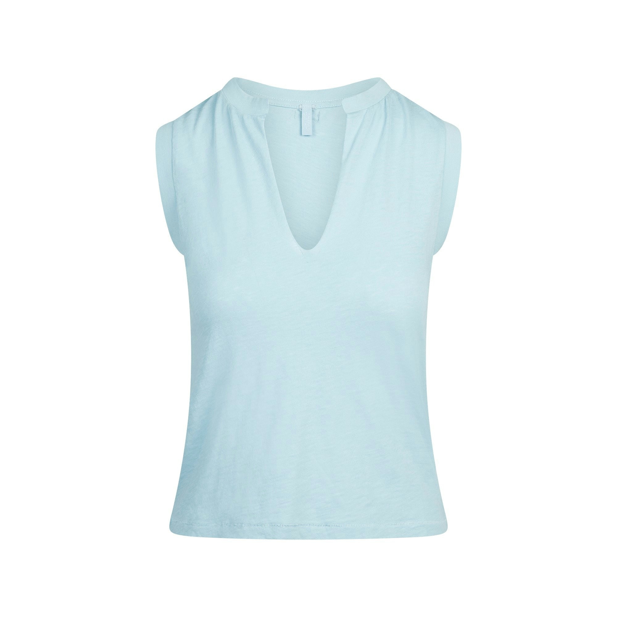 WORN IN JERSEY SPLIT NECK MUSCLE TANK