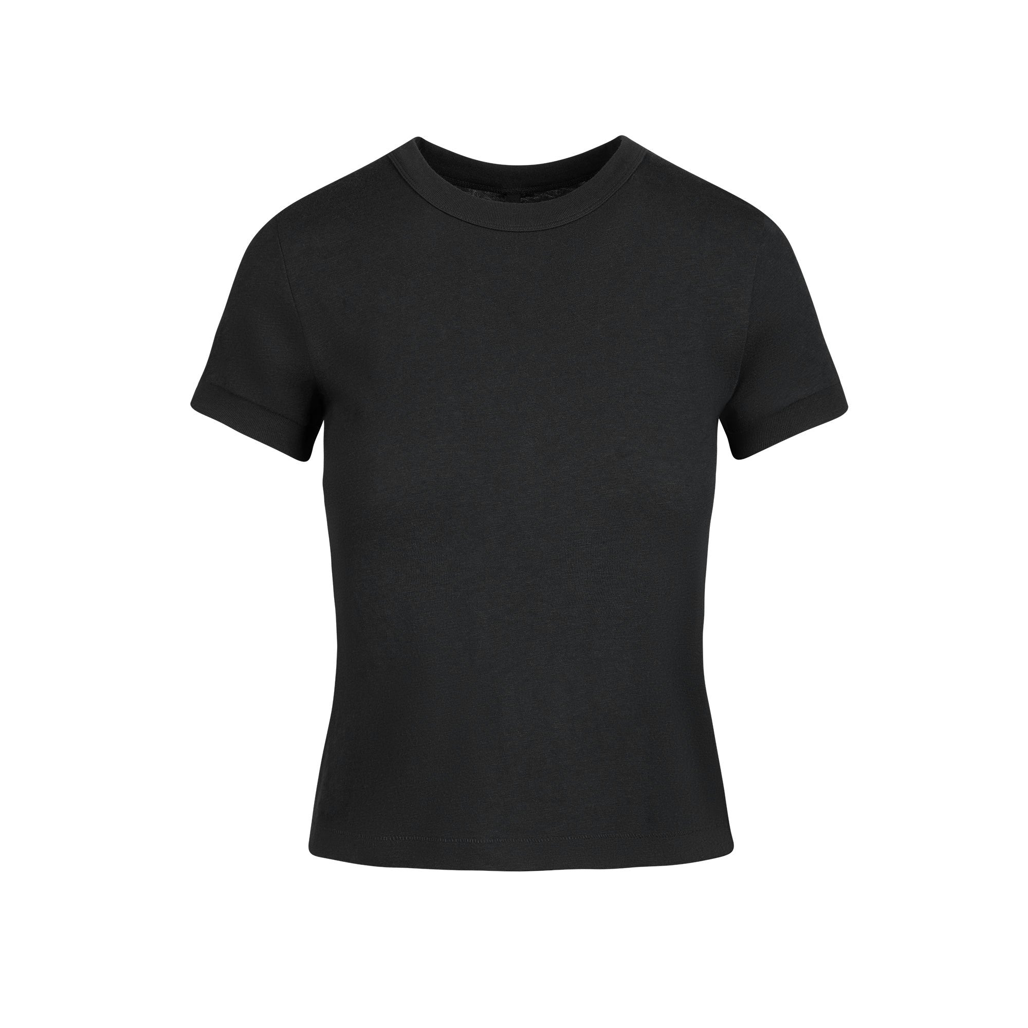 Skims Worn In Jersey Baby Tee Onyx